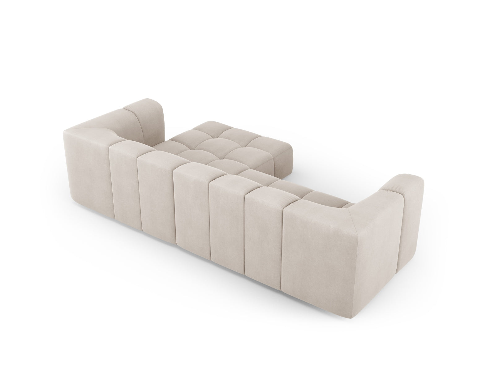 Rechtsseitiges 3-Sitzer Ecksofa Moritz in Beige von Cosmopolitan Design, ideal für stilvolle Wohnräume, vereint Komfort und modernes Design.