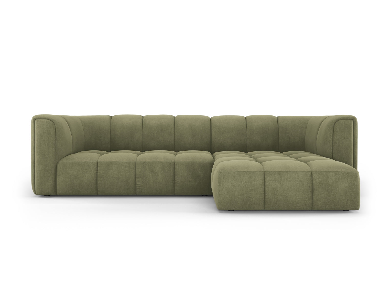 3-Sitzer Ecksofa rechts Moritz in Light Green-Rebel präsentiert im Onlineshop von KAQTU Design AG. Ecksofa rechts ist von Cosmopolitan Design