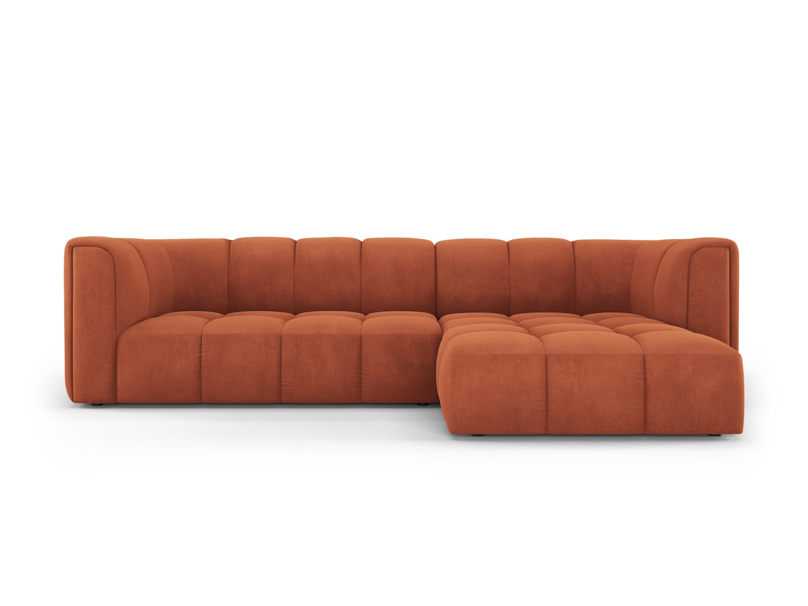 3-Sitzer Ecksofa rechts Moritz in Orange-Rebel präsentiert im Onlineshop von KAQTU Design AG. Ecksofa rechts ist von Cosmopolitan Design