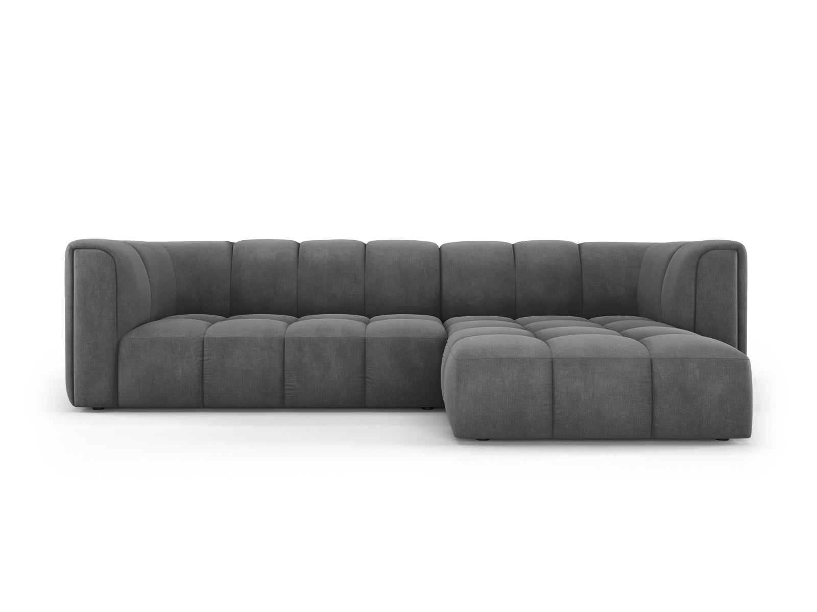 3-Sitzer Ecksofa rechts Moritz in Dark Grey-Rebel präsentiert im Onlineshop von KAQTU Design AG. Ecksofa rechts ist von Cosmopolitan Design