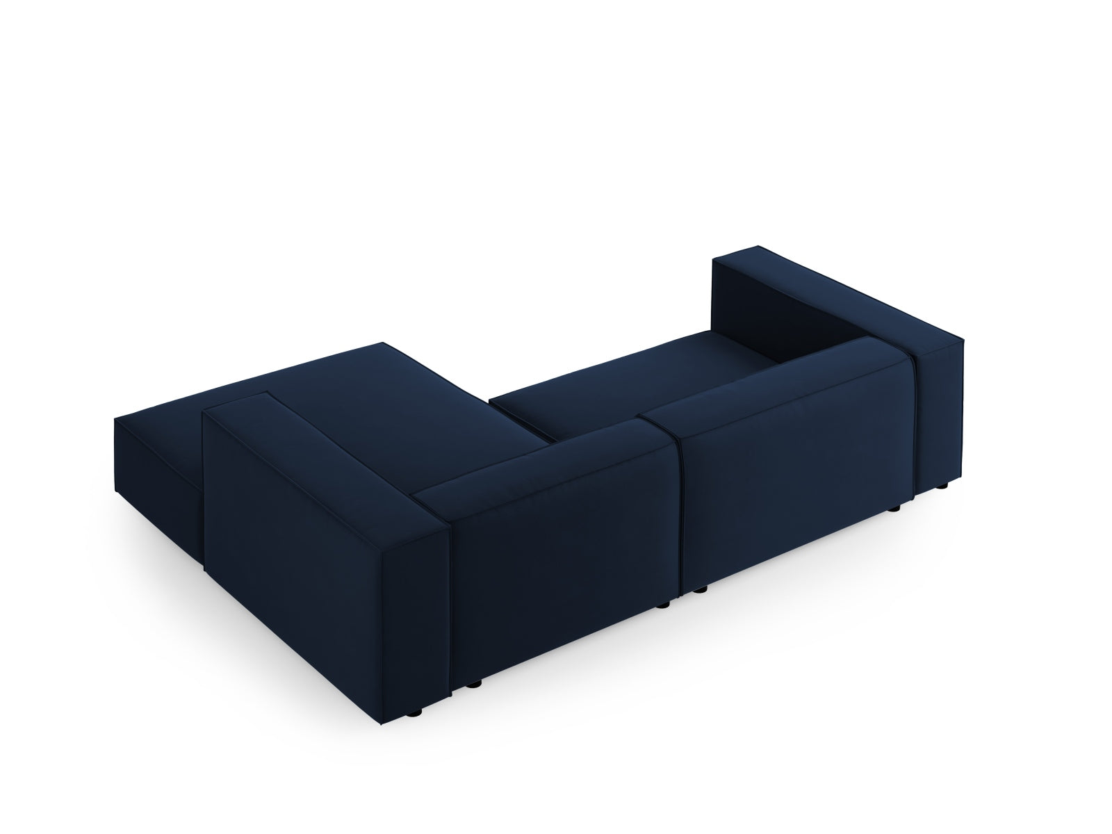 Arendal Velour Ecksofa rechts 3 Sitzer in Royal Blue präsentiert im Onlineshop von KAQTU Design AG. Ecksofa rechts ist von Cosmopolitan Design