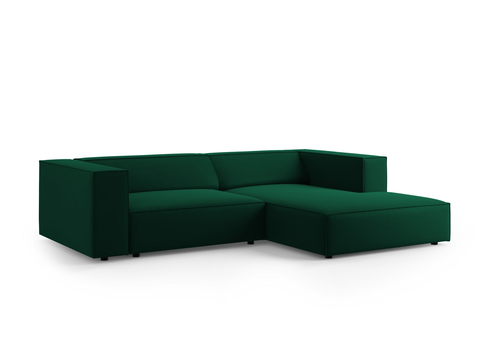 Arendal Velour Ecksofa rechts 3 Sitzer in Bottle Green präsentiert im Onlineshop von KAQTU Design AG. Ecksofa rechts ist von Cosmopolitan Design