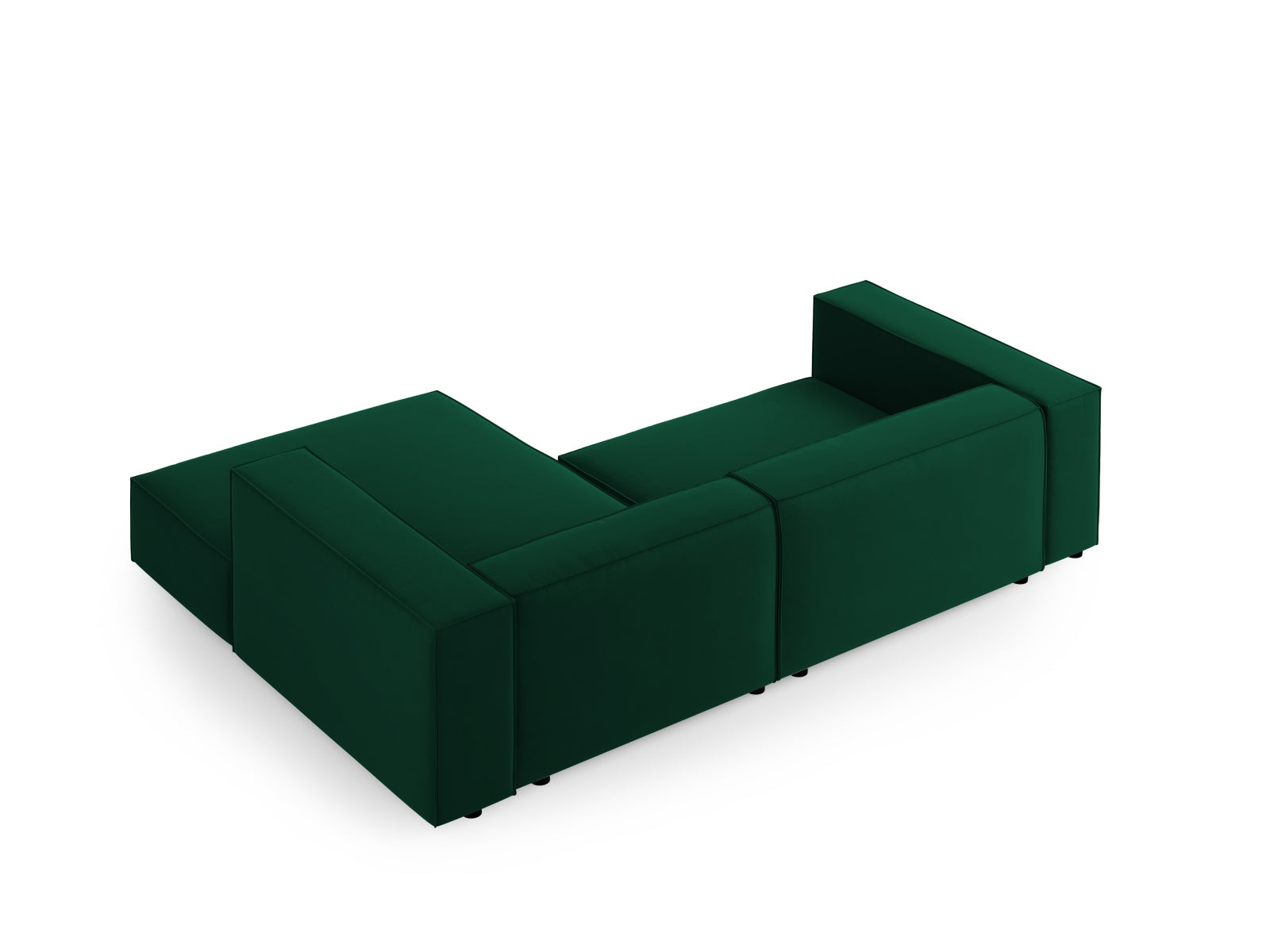 Arendal Velour Ecksofa rechts 3 Sitzer in Bottle Green präsentiert im Onlineshop von KAQTU Design AG. Ecksofa rechts ist von Cosmopolitan Design