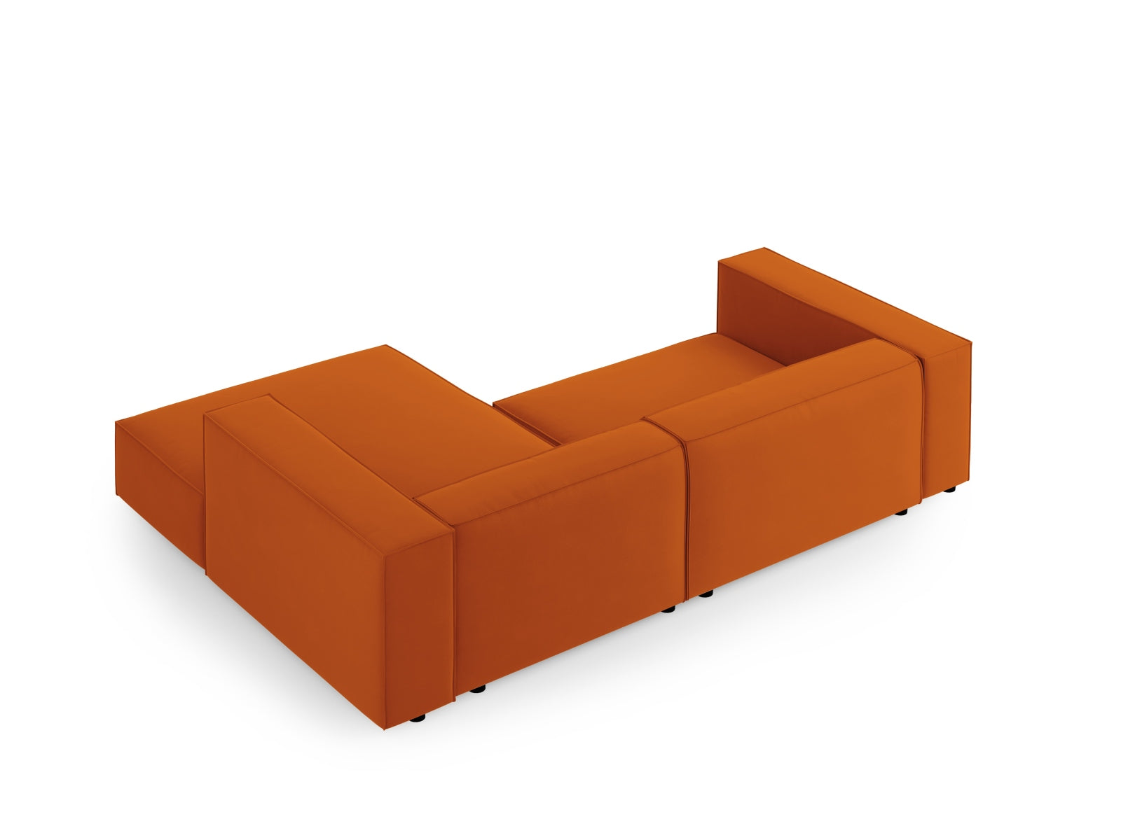 Arendal Velour Ecksofa rechts 3 Sitzer in Terracotta präsentiert im Onlineshop von KAQTU Design AG. Ecksofa rechts ist von Cosmopolitan Design