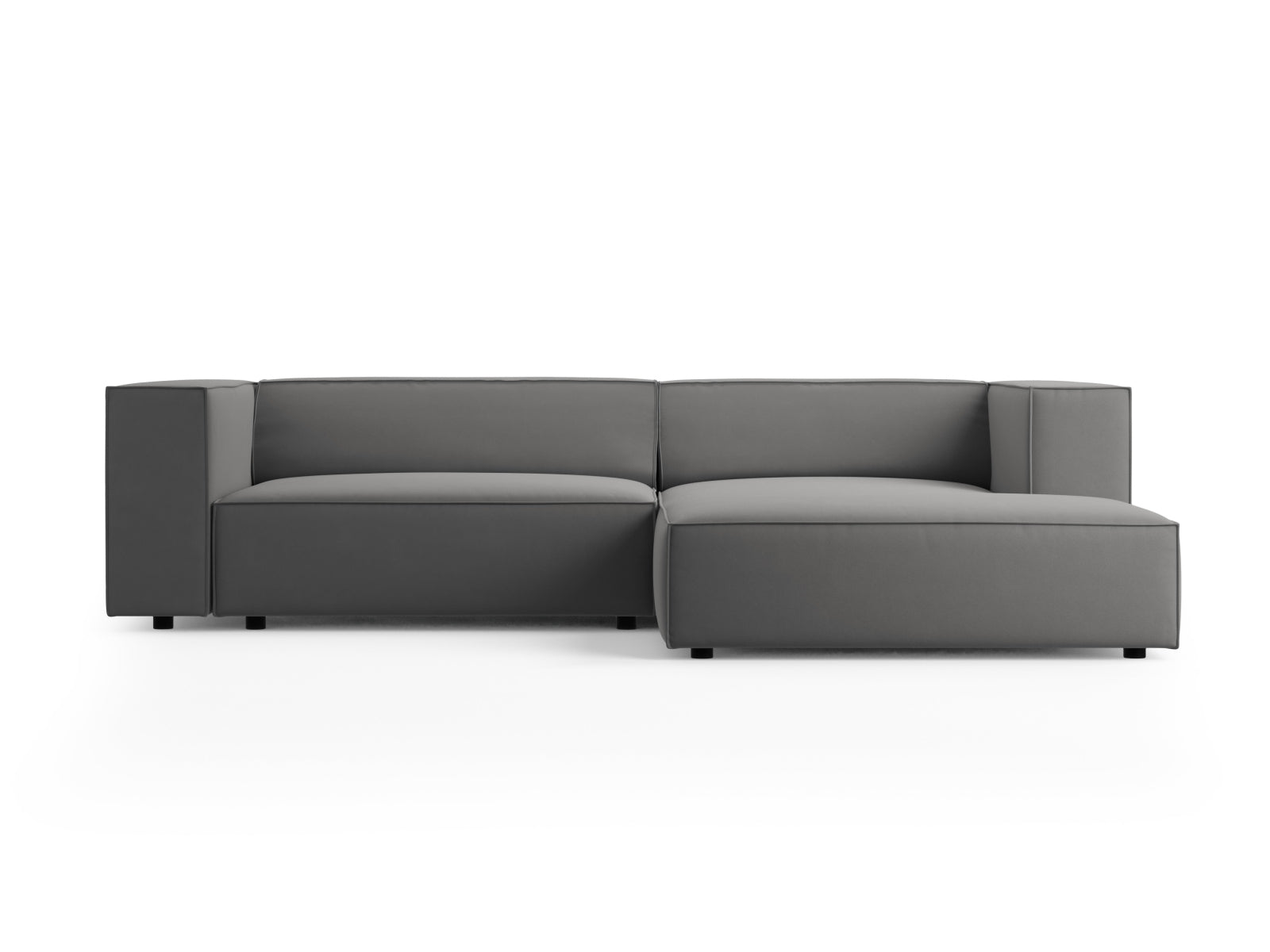 Arendal Velour Ecksofa rechts 3 Sitzer in Warm grey präsentiert im Onlineshop von KAQTU Design AG. Ecksofa rechts ist von Cosmopolitan Design