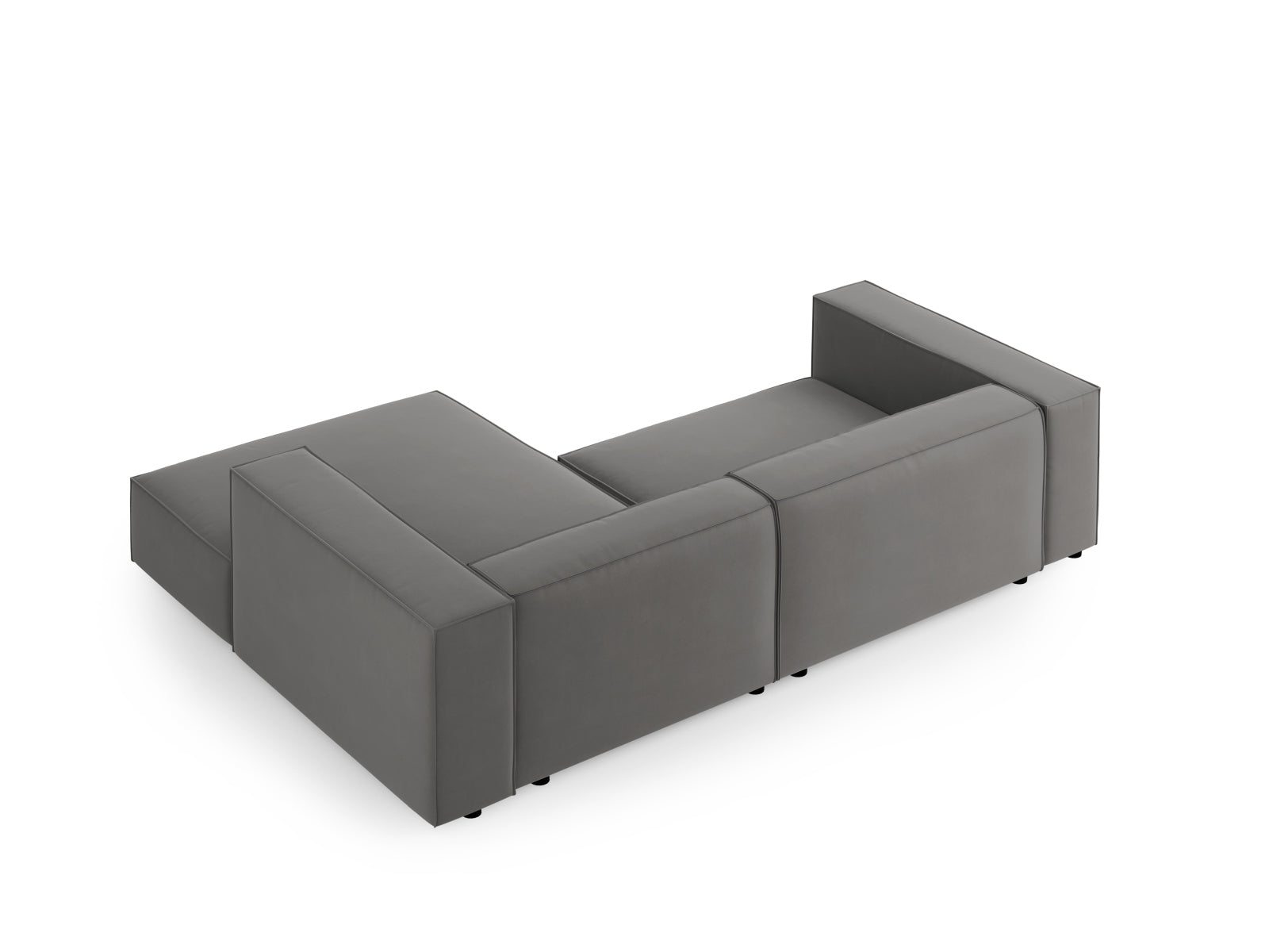 Arendal Velour Ecksofa rechts 3 Sitzer in Warm grey präsentiert im Onlineshop von KAQTU Design AG. Ecksofa rechts ist von Cosmopolitan Design