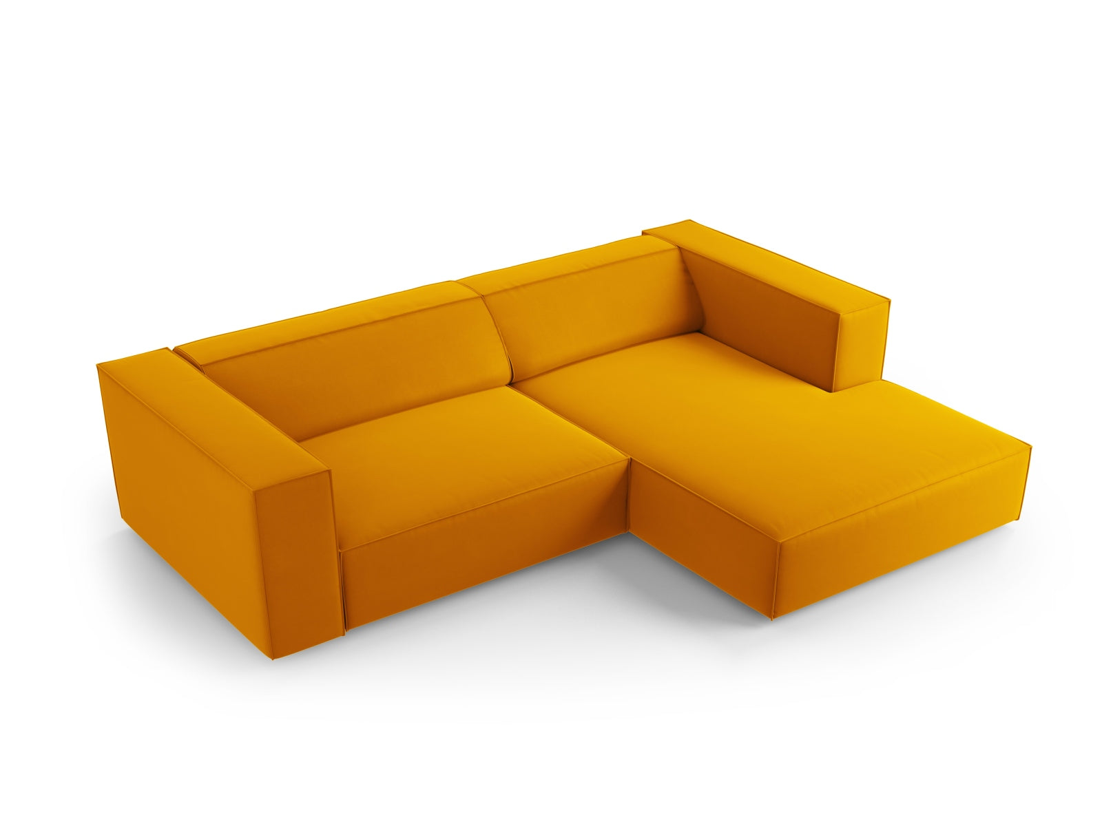 Arendal Velour Ecksofa rechts 3 Sitzer in Yellow präsentiert im Onlineshop von KAQTU Design AG. Ecksofa rechts ist von Cosmopolitan Design