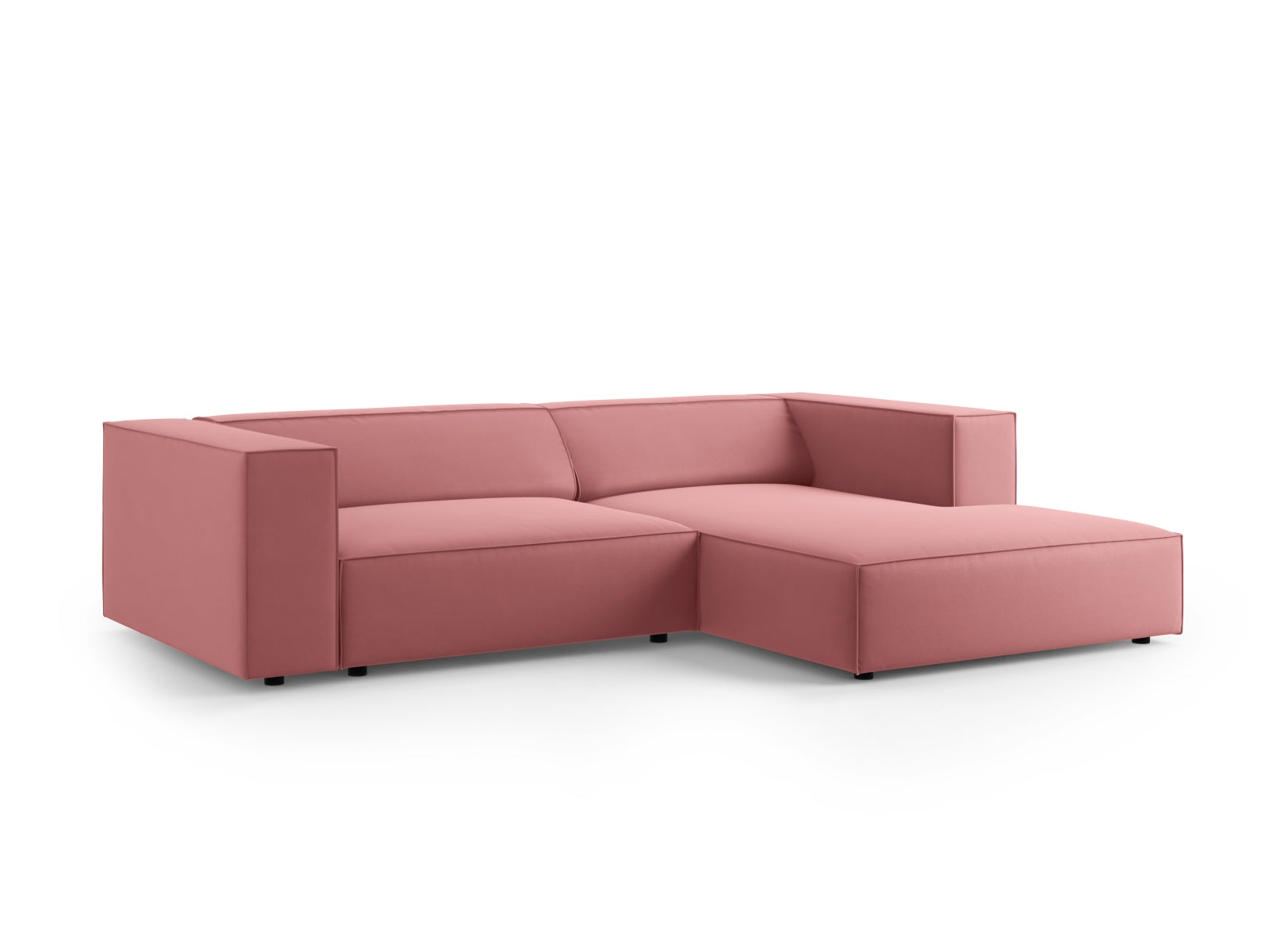 Arendal Velour Ecksofa rechts 3 Sitzer in Flamingo präsentiert im Onlineshop von KAQTU Design AG. Ecksofa rechts ist von Cosmopolitan Design