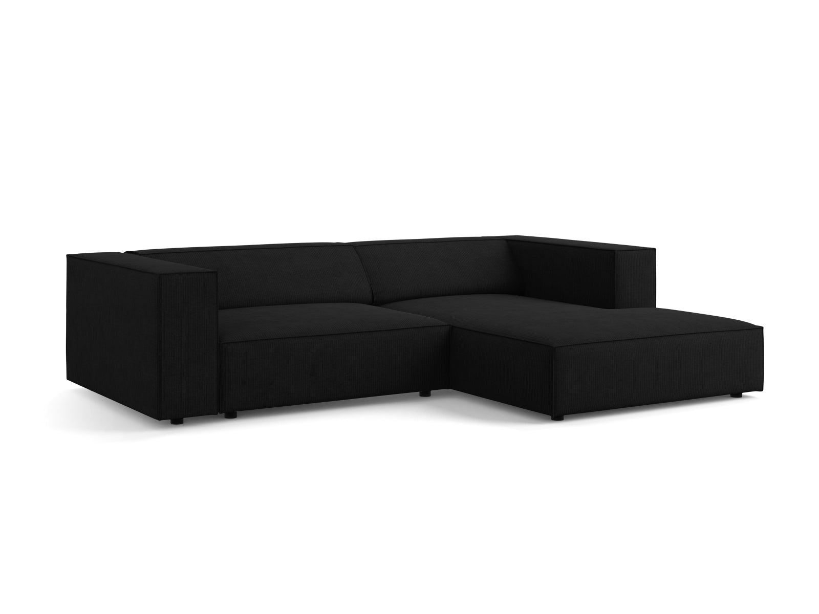 Arendal Ecksofa rechts 3 Sitzer in Black präsentiert im Onlineshop von KAQTU Design AG. Ecksofa rechts ist von Cosmopolitan Design