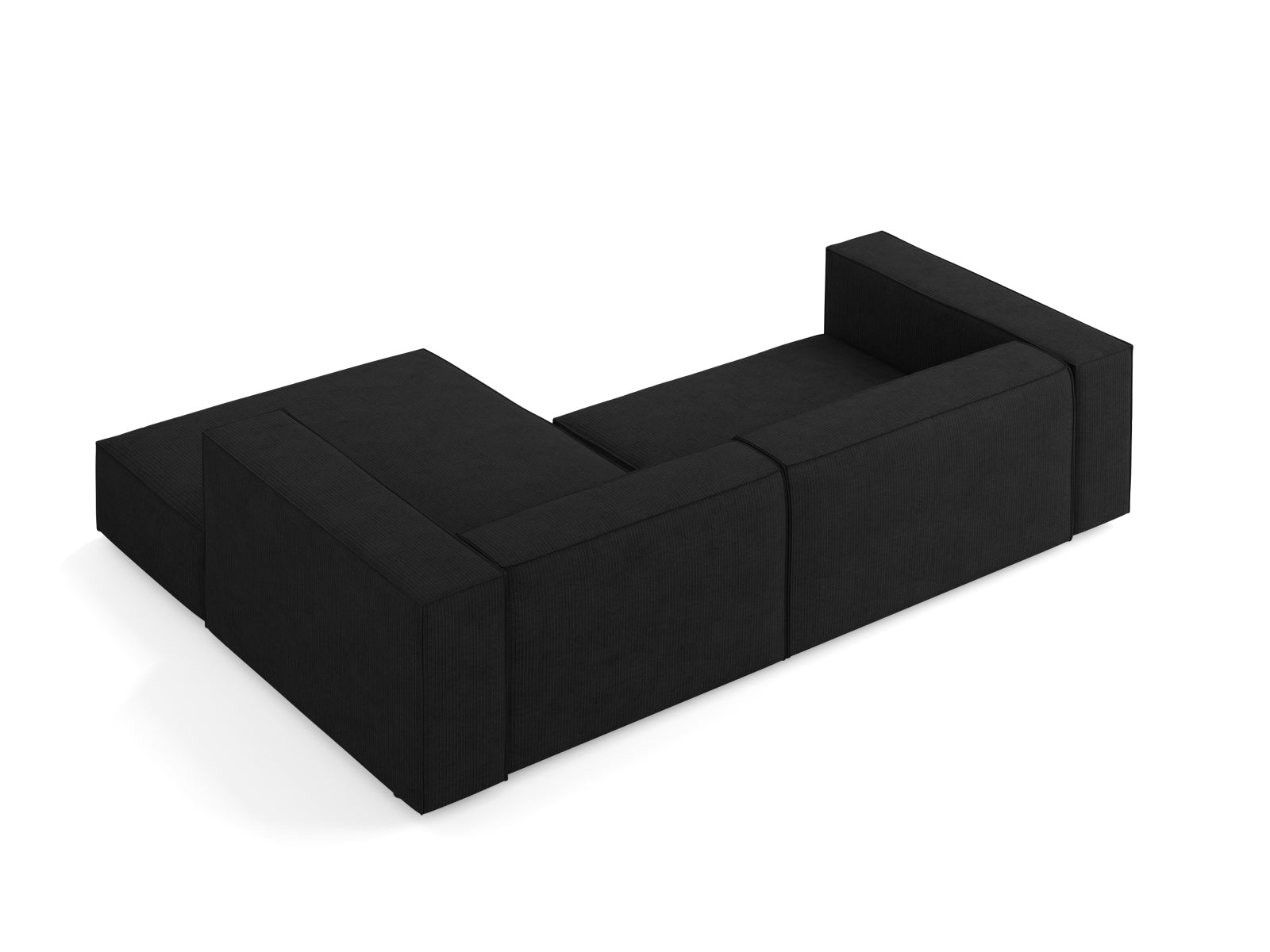 Arendal Ecksofa rechts 3 Sitzer in Black präsentiert im Onlineshop von KAQTU Design AG. Ecksofa rechts ist von Cosmopolitan Design