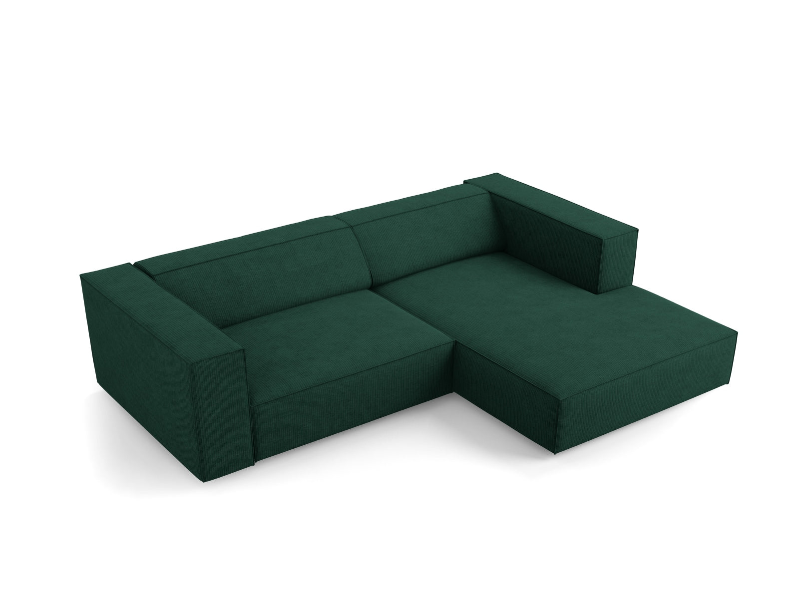 Arendal Ecksofa rechts 3 Sitzer in Bottle Green präsentiert im Onlineshop von KAQTU Design AG. Ecksofa rechts ist von Cosmopolitan Design
