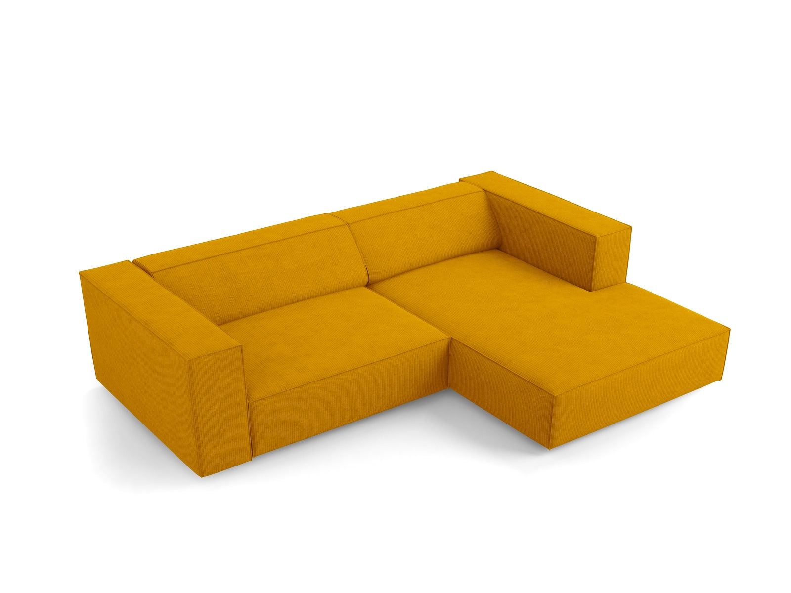 Arendal Ecksofa rechts 3 Sitzer in Mustard präsentiert im Onlineshop von KAQTU Design AG. Ecksofa rechts ist von Cosmopolitan Design