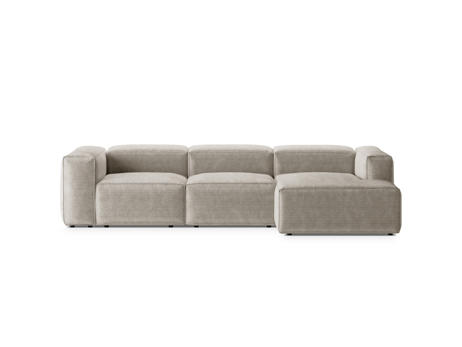 Bergamo Modular Ecksofa rechts 3 Sitzer in Ivory präsentiert im Onlineshop von KAQTU Design AG. Ecksofa rechts ist von Cosmopolitan Design