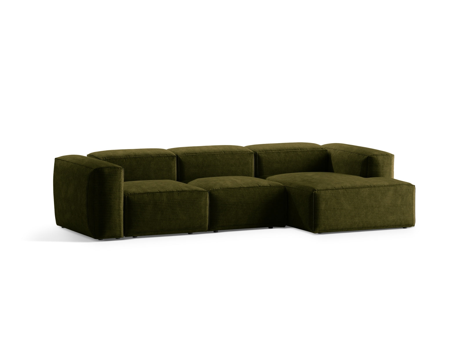 Entdecken Sie das Bergamo Modular Ecksofa rechts von Cosmopolitan Design – ein elegantes 3-Sitzer Sofa, das modernen Stil und höchsten Komfort bietet.