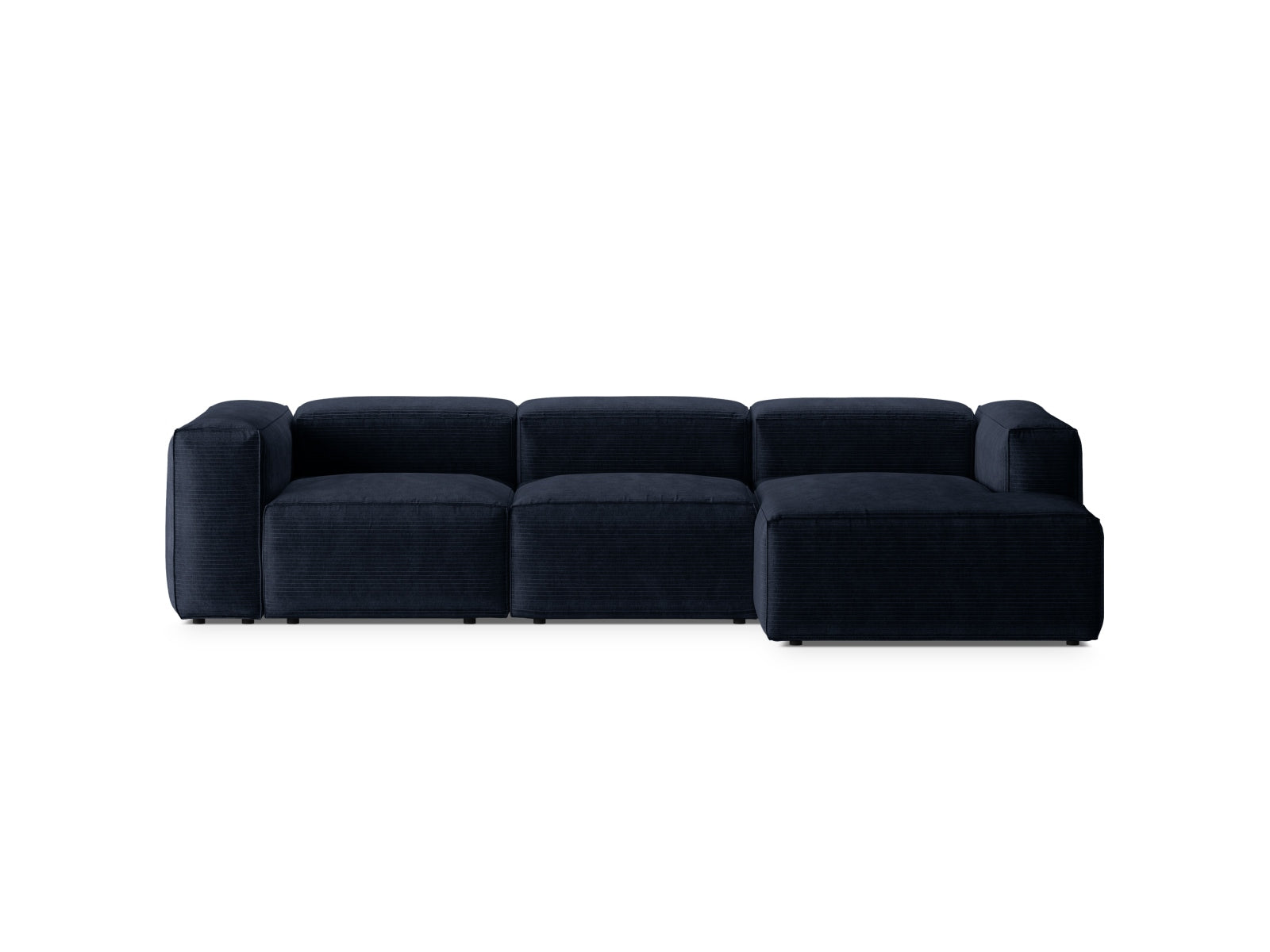 Bergamo Modular Ecksofa rechts 3 Sitzer in Navy Blue präsentiert im Onlineshop von KAQTU Design AG. Ecksofa rechts ist von Cosmopolitan Design