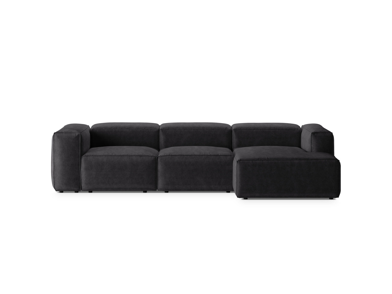 Bergamo Modular Ecksofa rechts 3 Sitzer in Grey präsentiert im Onlineshop von KAQTU Design AG. Ecksofa rechts ist von Cosmopolitan Design