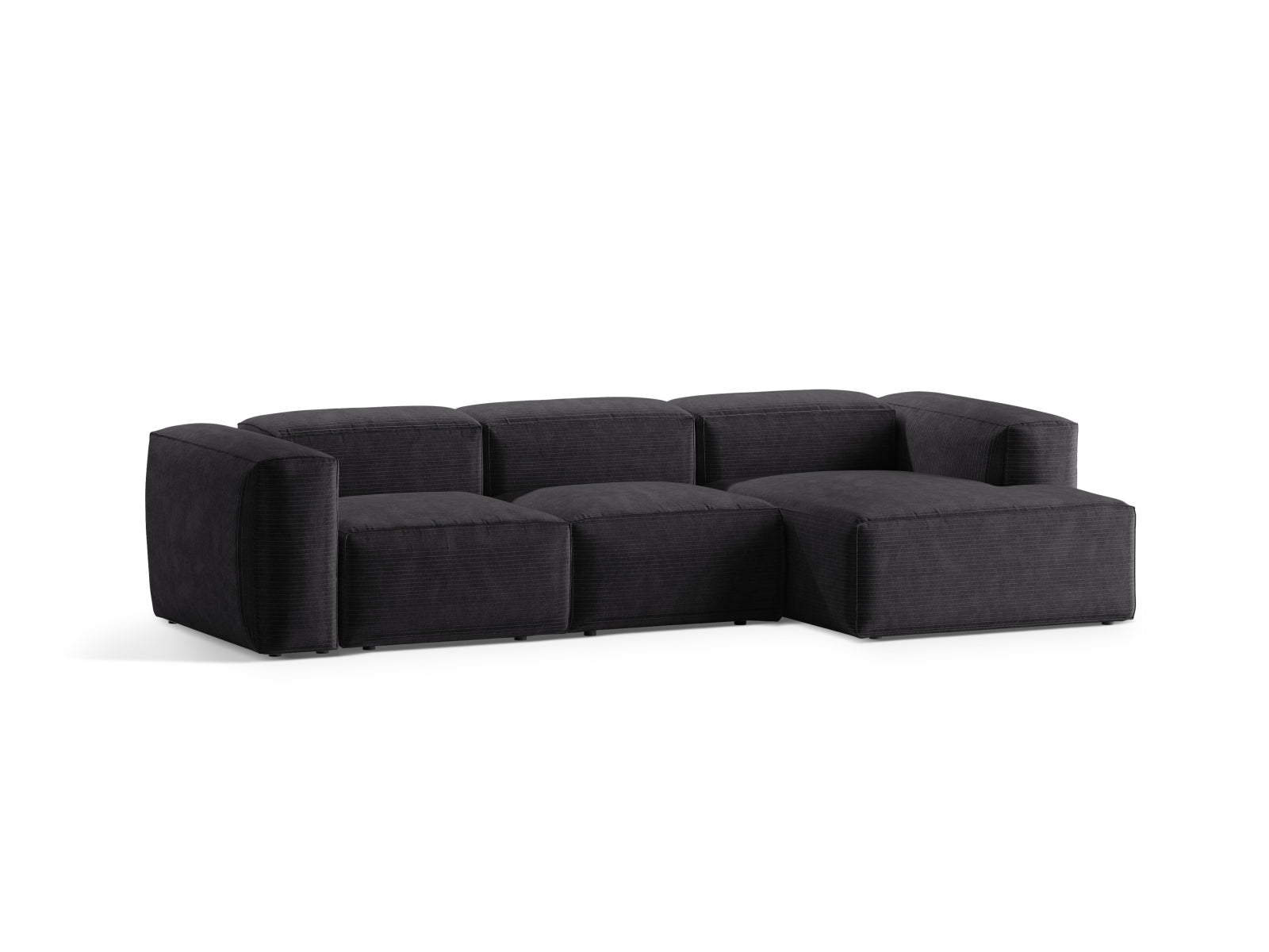 Erleben Sie das Bergamo Modular Ecksofa rechts von Cosmopolitan Design – ein stilvolles 3-Sitzer Sofa, das Komfort und modernes Design vereint.
