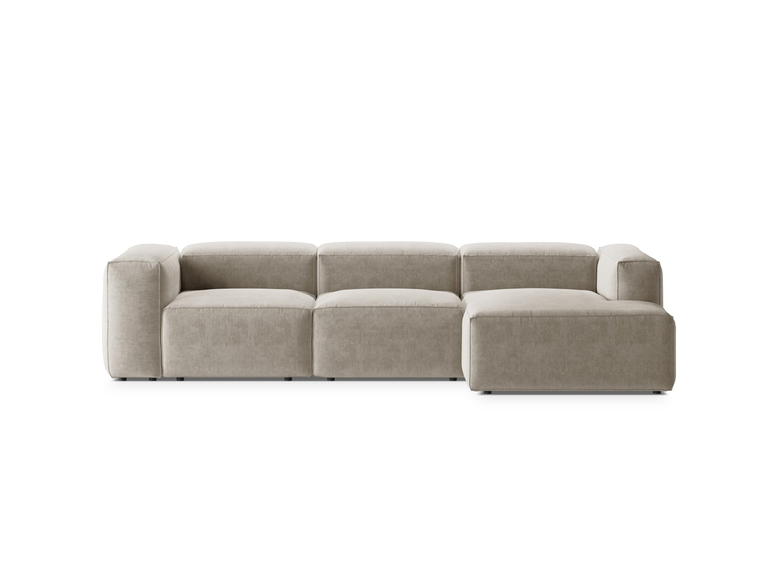 Bergamo Modular Ecksofa rechts 3 Sitzer in Beige präsentiert im Onlineshop von KAQTU Design AG. Ecksofa rechts ist von Cosmopolitan Design