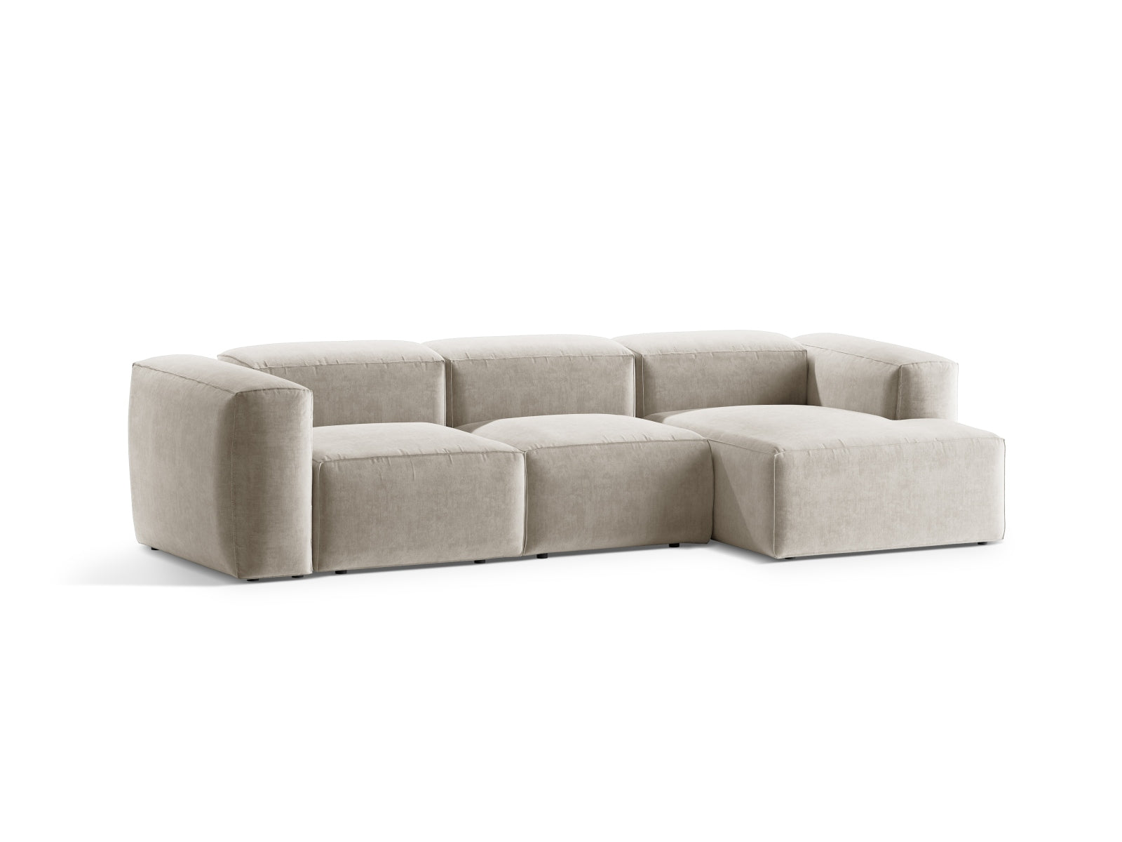 Erleben Sie das Bergamo Modular Ecksofa rechts von Cosmopolitan Design – ein stilvolles 3-Sitzer Sofa, das Komfort und modernes Design vereint.