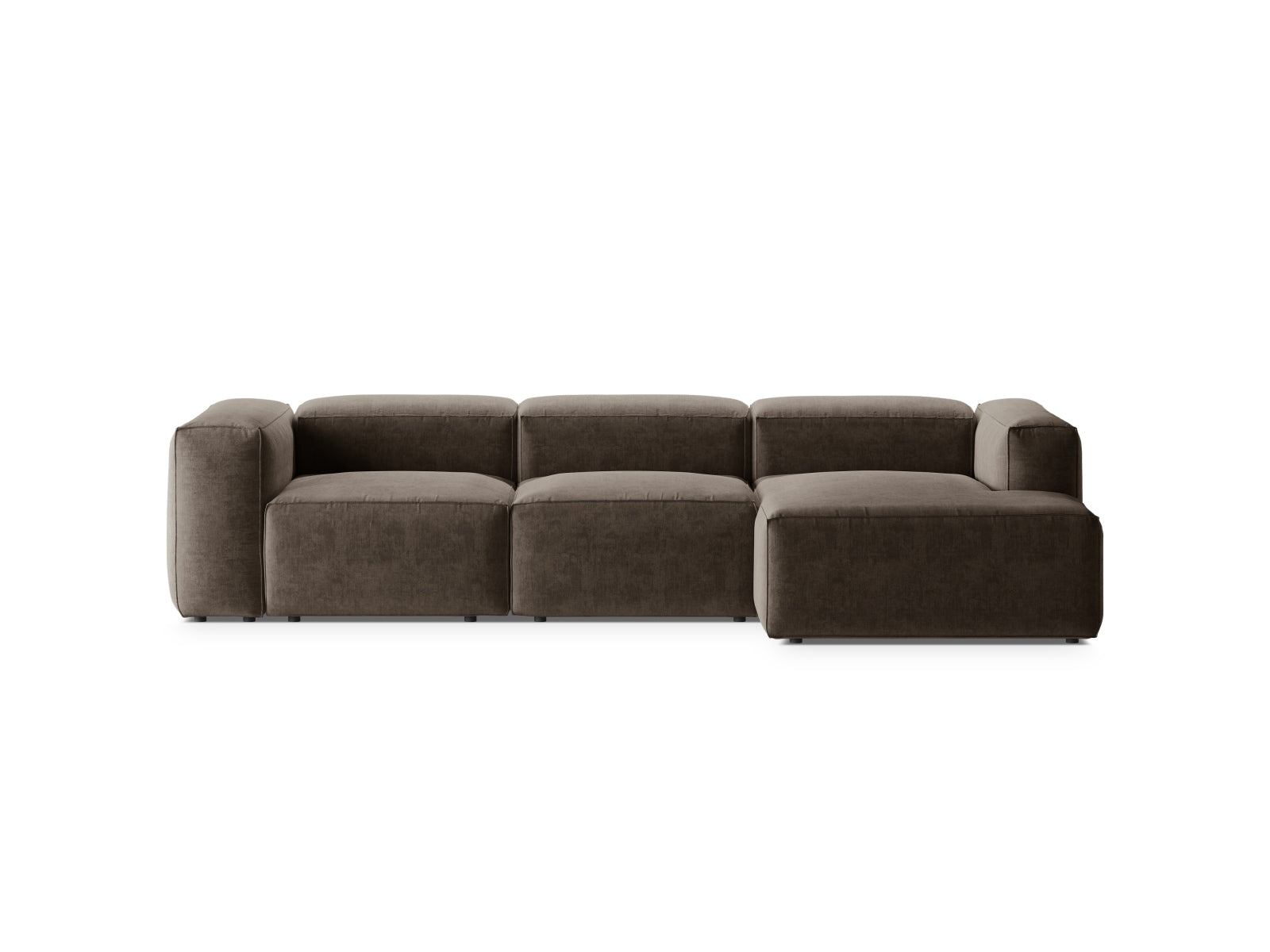 Bergamo Modular Ecksofa rechts 3 Sitzer in Cappuccino präsentiert im Onlineshop von KAQTU Design AG. Ecksofa rechts ist von Cosmopolitan Design