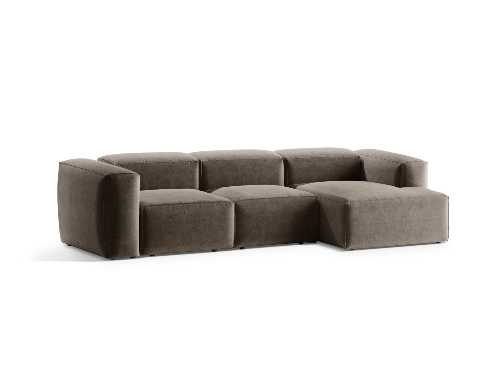 Erleben Sie das Bergamo Modular Ecksofa rechts von Cosmopolitan Design – ein stilvolles 3-Sitzer Sofa, das Komfort und modernes Design vereint.
