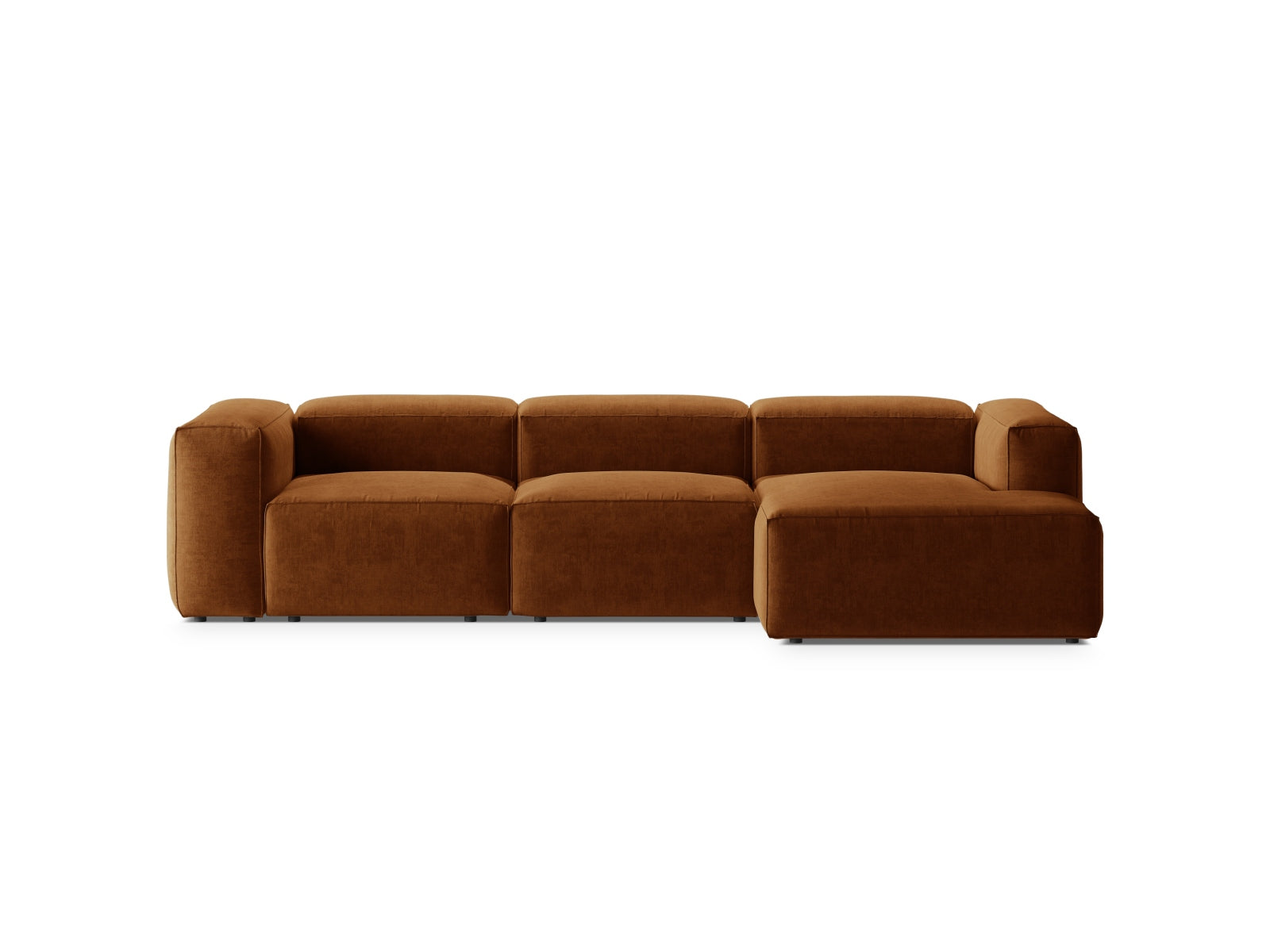 Bergamo Modular Ecksofa rechts 3 Sitzer in Brick präsentiert im Onlineshop von KAQTU Design AG. Ecksofa rechts ist von Cosmopolitan Design