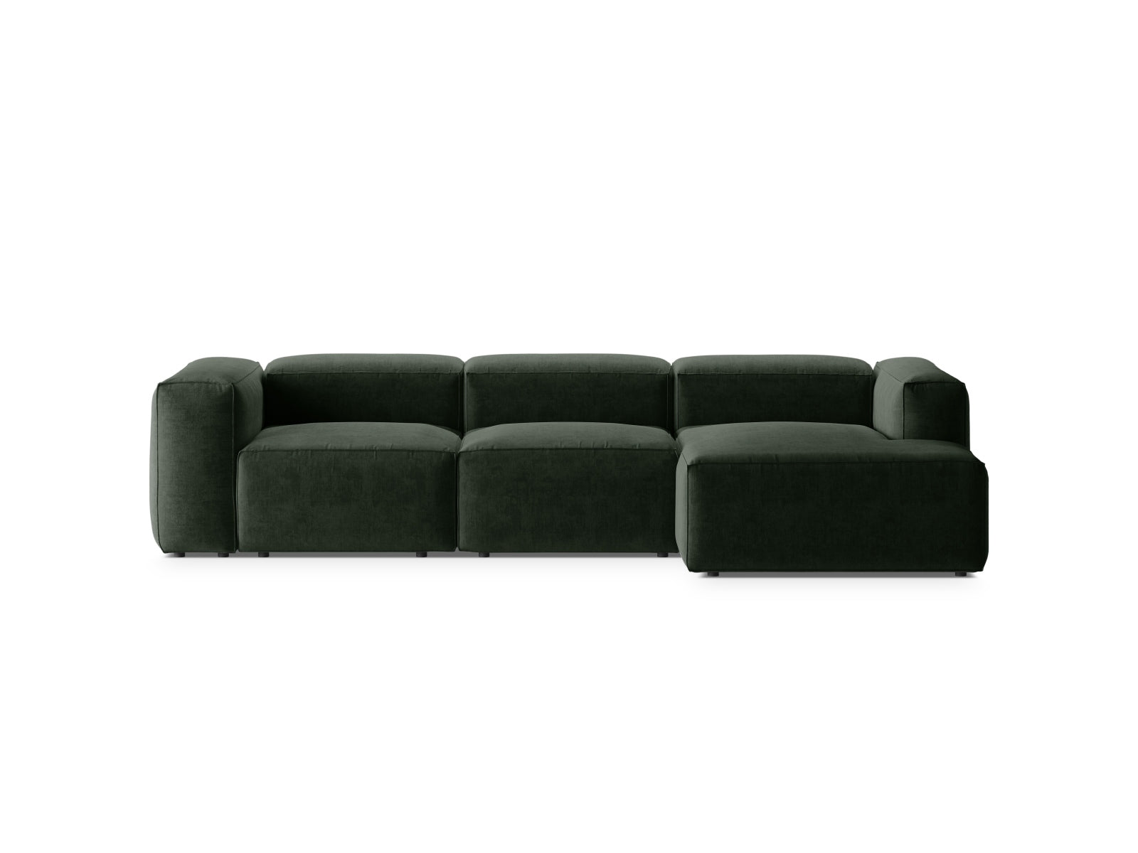 Bergamo Modular Ecksofa rechts 3 Sitzer in Moss Green präsentiert im Onlineshop von KAQTU Design AG. Ecksofa rechts ist von Cosmopolitan Design