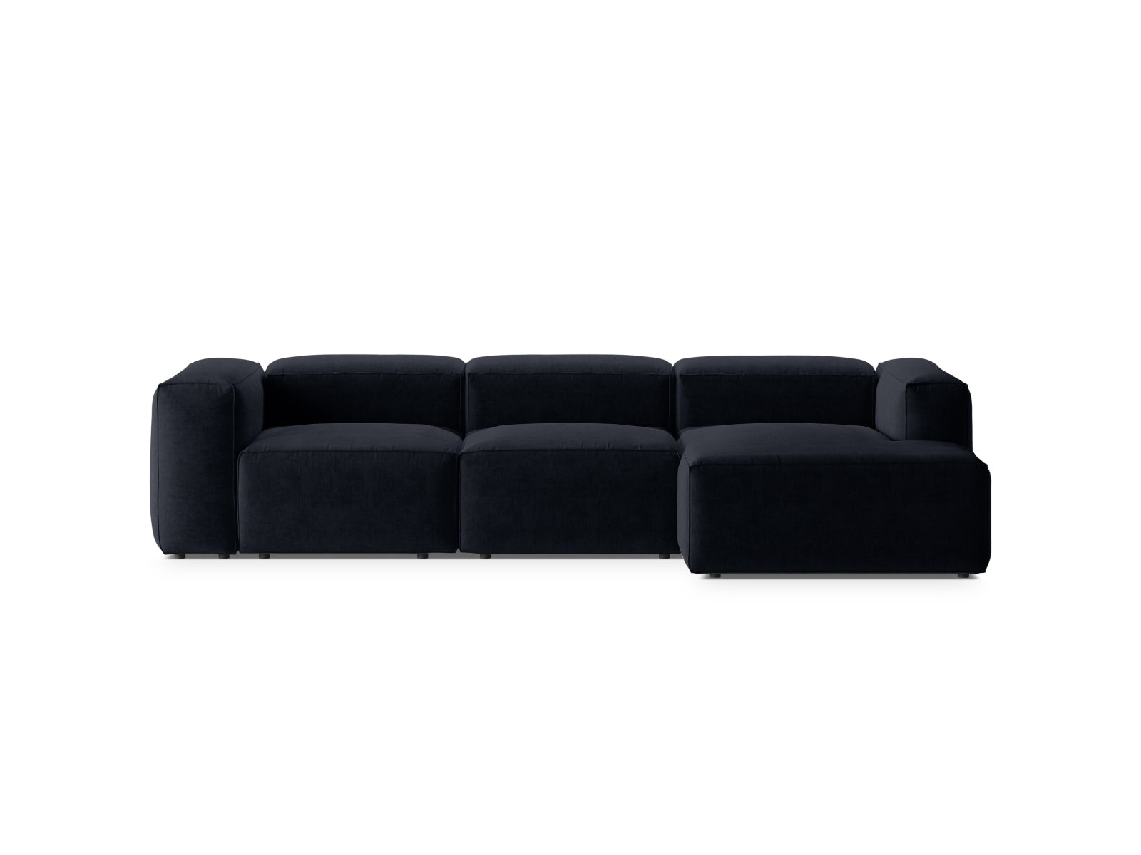 Bergamo Modular Ecksofa rechts 3 Sitzer in Navy Blue präsentiert im Onlineshop von KAQTU Design AG. Ecksofa rechts ist von Cosmopolitan Design