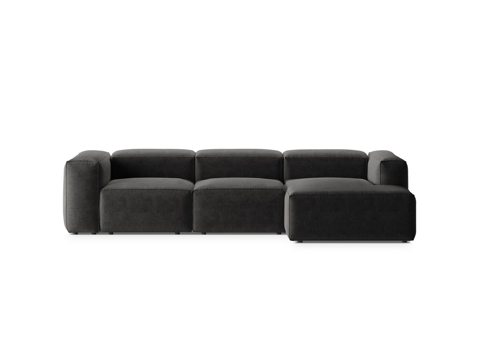 Bergamo Modular Ecksofa rechts 3 Sitzer in Graphite präsentiert im Onlineshop von KAQTU Design AG. Ecksofa rechts ist von Cosmopolitan Design