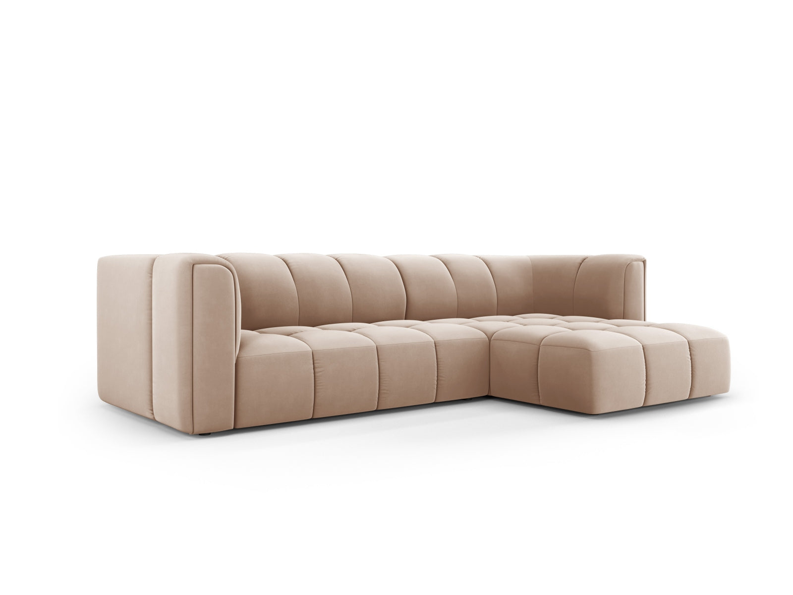 Beige-modulares 3-Sitzer-Ecksofa Moritz von Cosmopolitan Design, stilvoll und bequem, ideal für moderne Wohnräume.