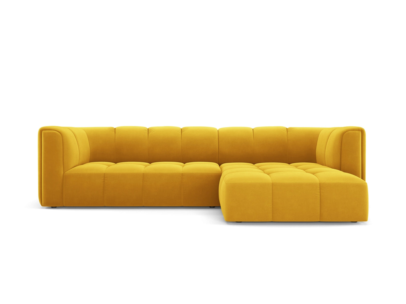 3-Sitzer Modular Ecksofa rechts Moritz in Yellow-Bluvel präsentiert im Onlineshop von KAQTU Design AG. Ecksofa rechts ist von Cosmopolitan Design