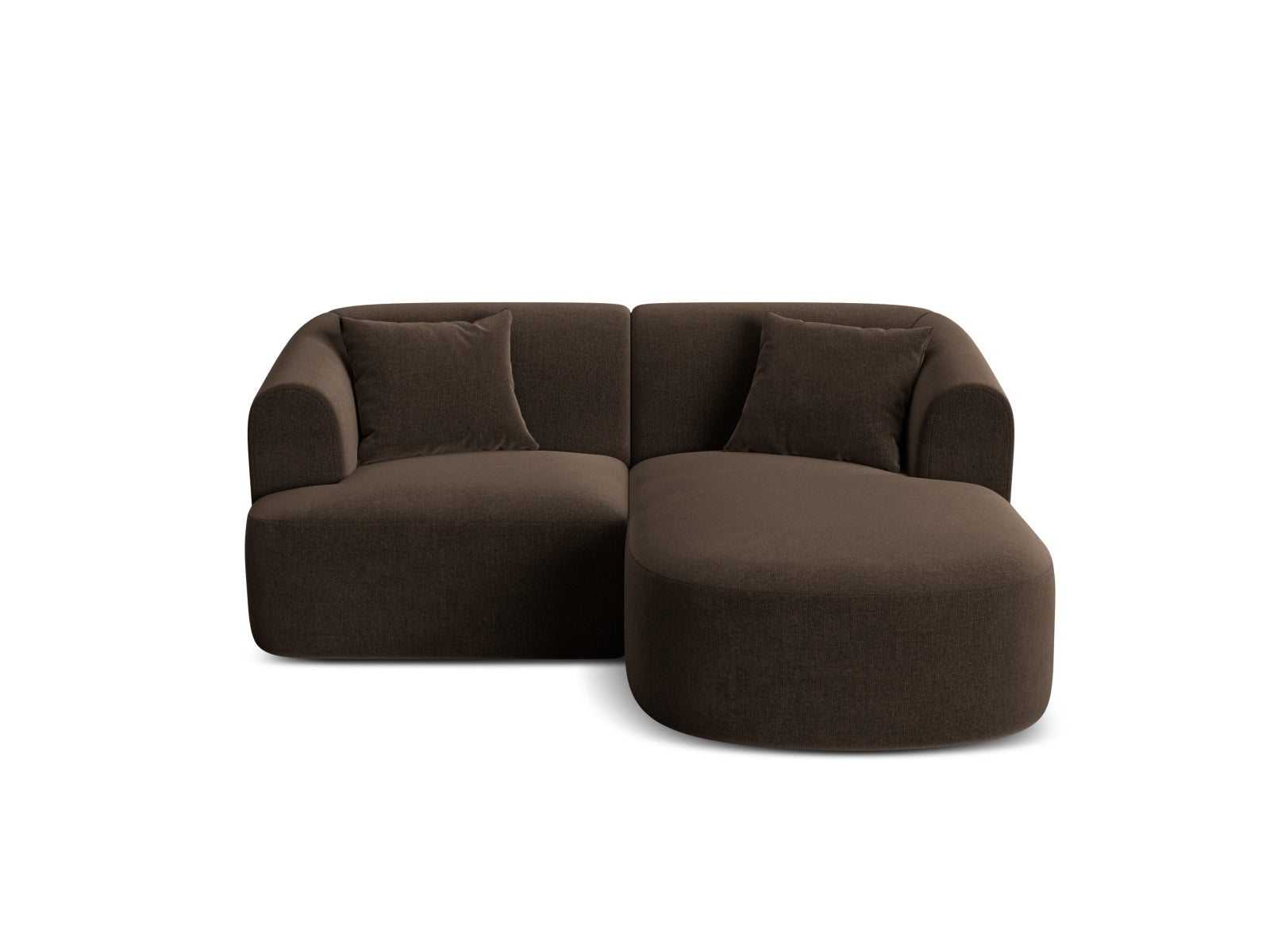 Campi Velour Modular Ecksofa rechts 3 Sitzer in Chocolate präsentiert im Onlineshop von KAQTU Design AG. Ecksofa rechts ist von Cosmopolitan Design