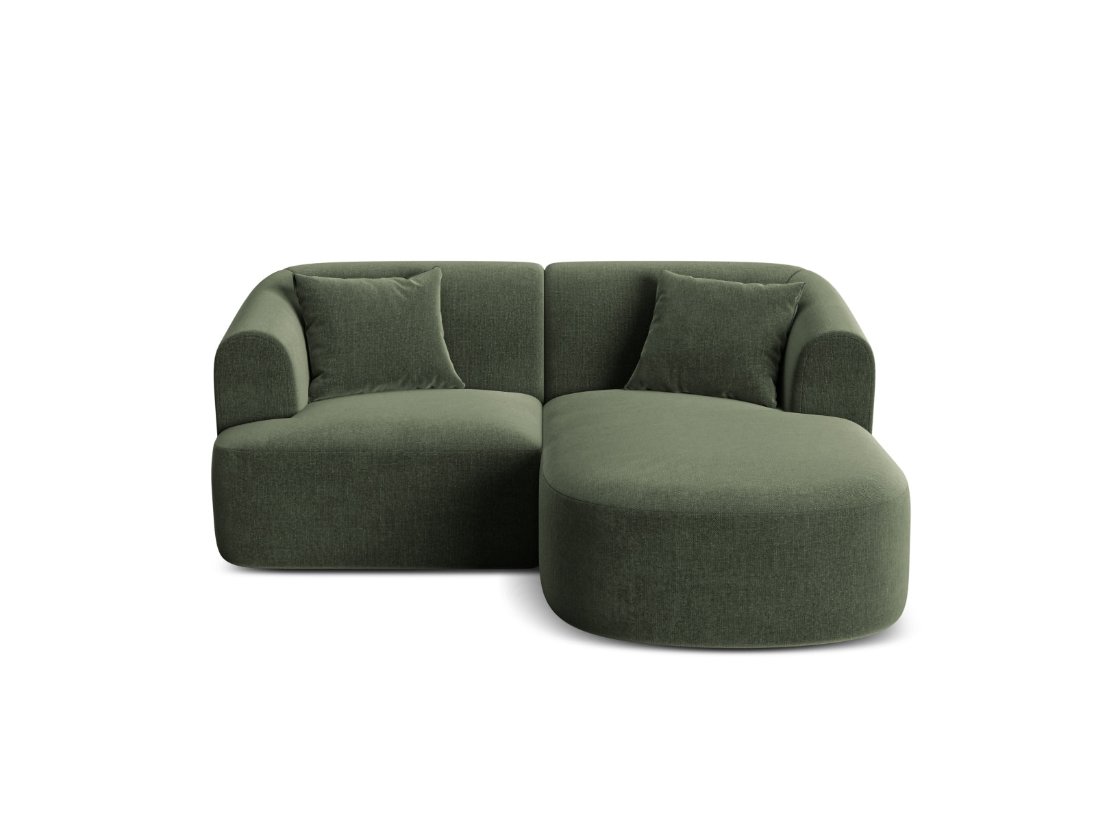 Campi Velour Modular Ecksofa rechts 3 Sitzer in Green präsentiert im Onlineshop von KAQTU Design AG. Ecksofa rechts ist von Cosmopolitan Design