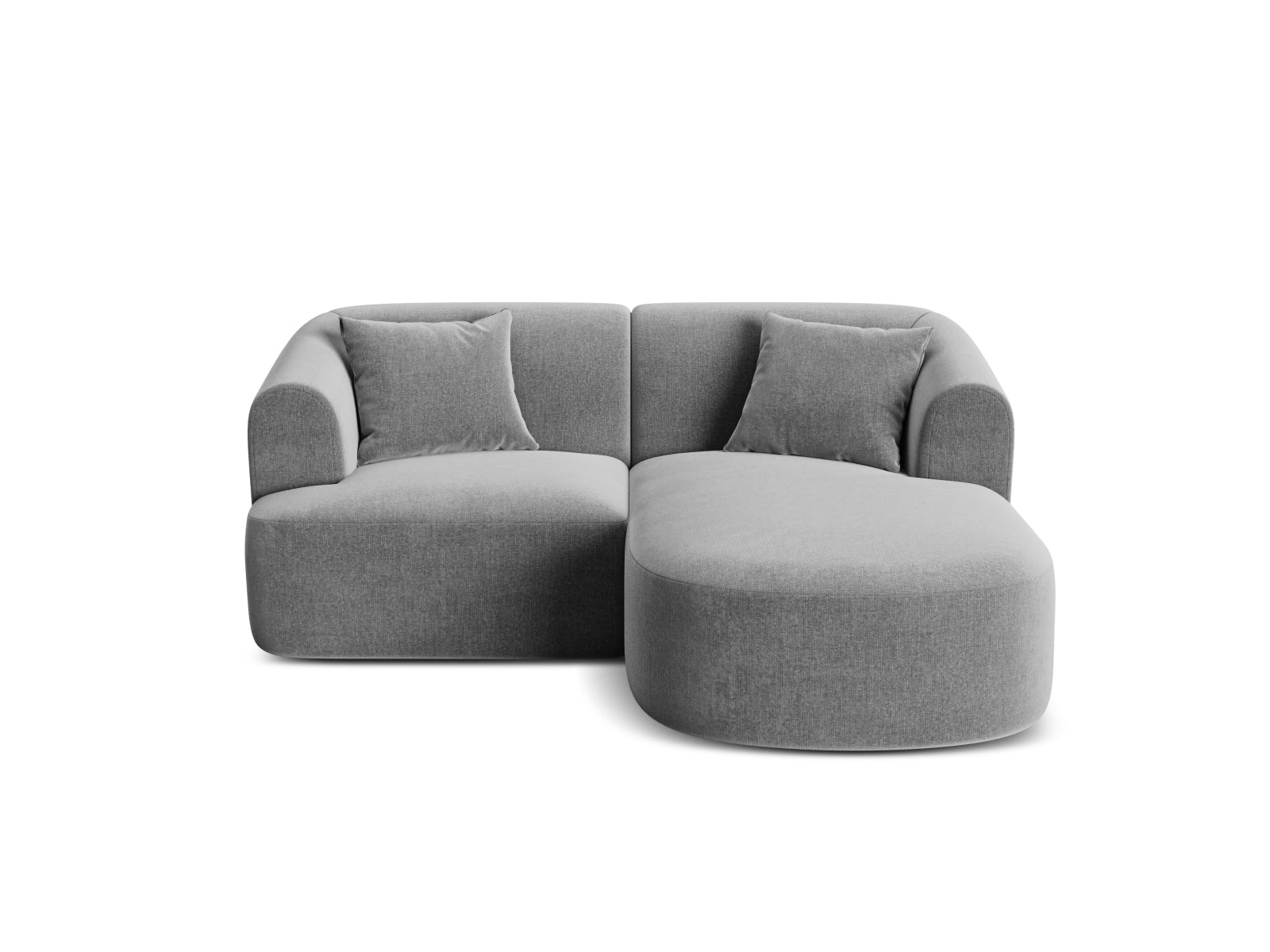 Campi Velour Modular Ecksofa rechts 3 Sitzer in Grey präsentiert im Onlineshop von KAQTU Design AG. Ecksofa rechts ist von Cosmopolitan Design