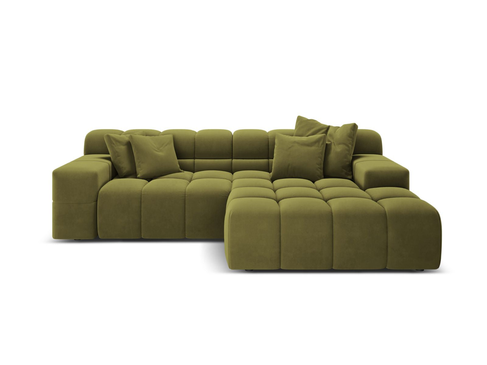 2-Sitzer Ecksofa rechts Hawaii in Pistachio-Magic Velvet präsentiert im Onlineshop von KAQTU Design AG. Ecksofa rechts ist von Cosmopolitan Design
