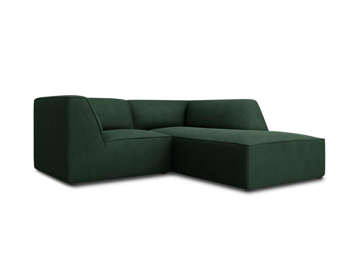 Modulares Ecksofa Siena rechts, 3-Sitzer in Light Beige-Scala Cordstoff, Massivholzrahmen, schwarze Kunststoffbeine, Sitzhöhe 40 cm.