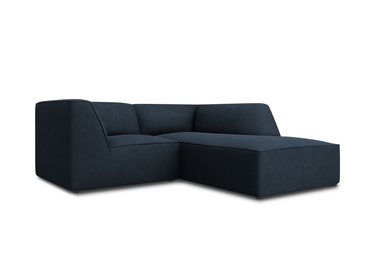Modulares Ecksofa Siena rechts, 3-Sitzer in Light Beige-Scala Cordstoff, Massivholzrahmen, schwarze Kunststoffbeine, Sitzhöhe 40 cm.