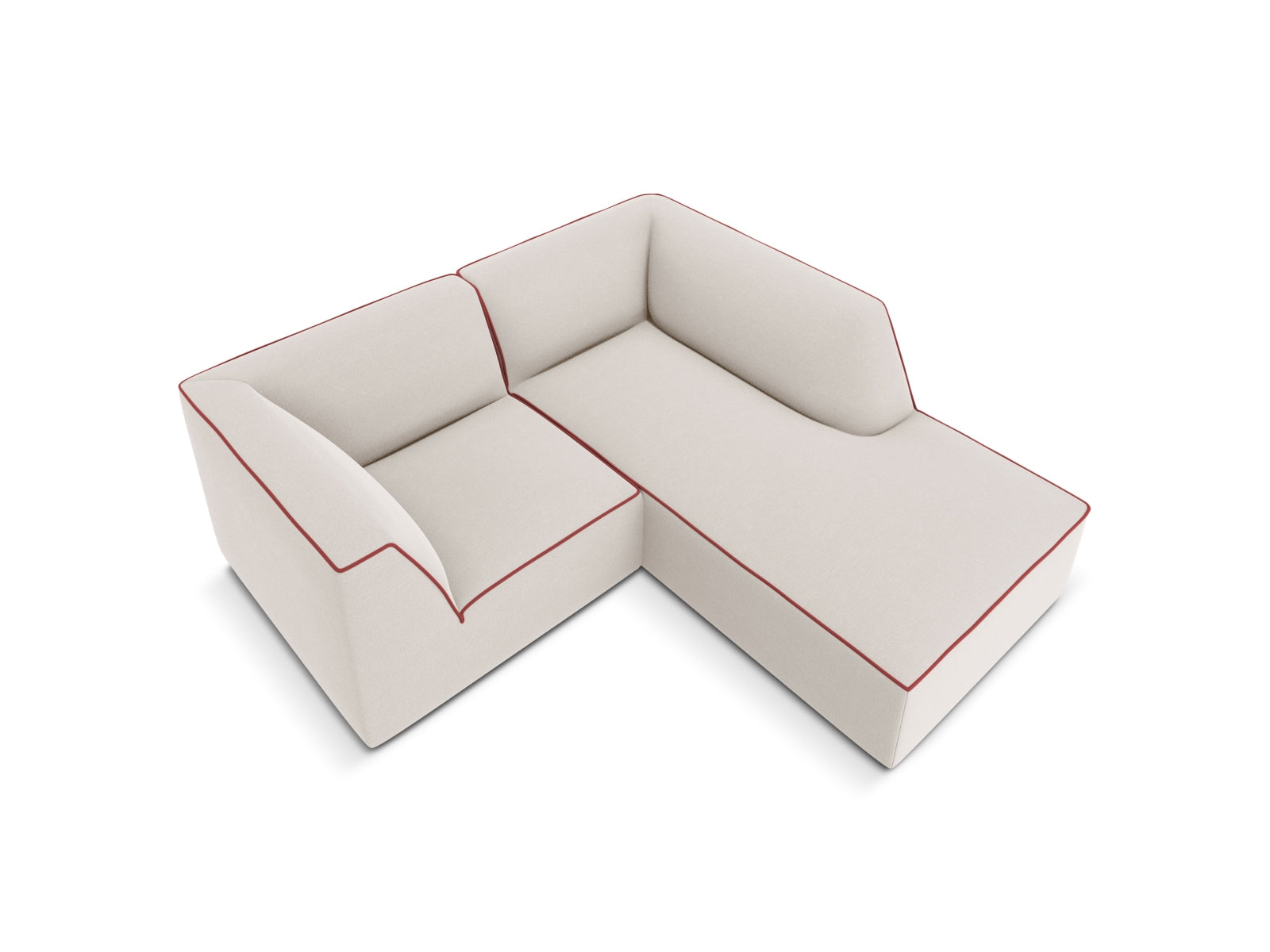 Oslo Modular Ecksofa rechts 3 Sitzer in Grey Beige Melange, Terracotta präsentiert im Onlineshop von KAQTU Design AG. Ecksofa rechts ist von Cosmopolitan Design