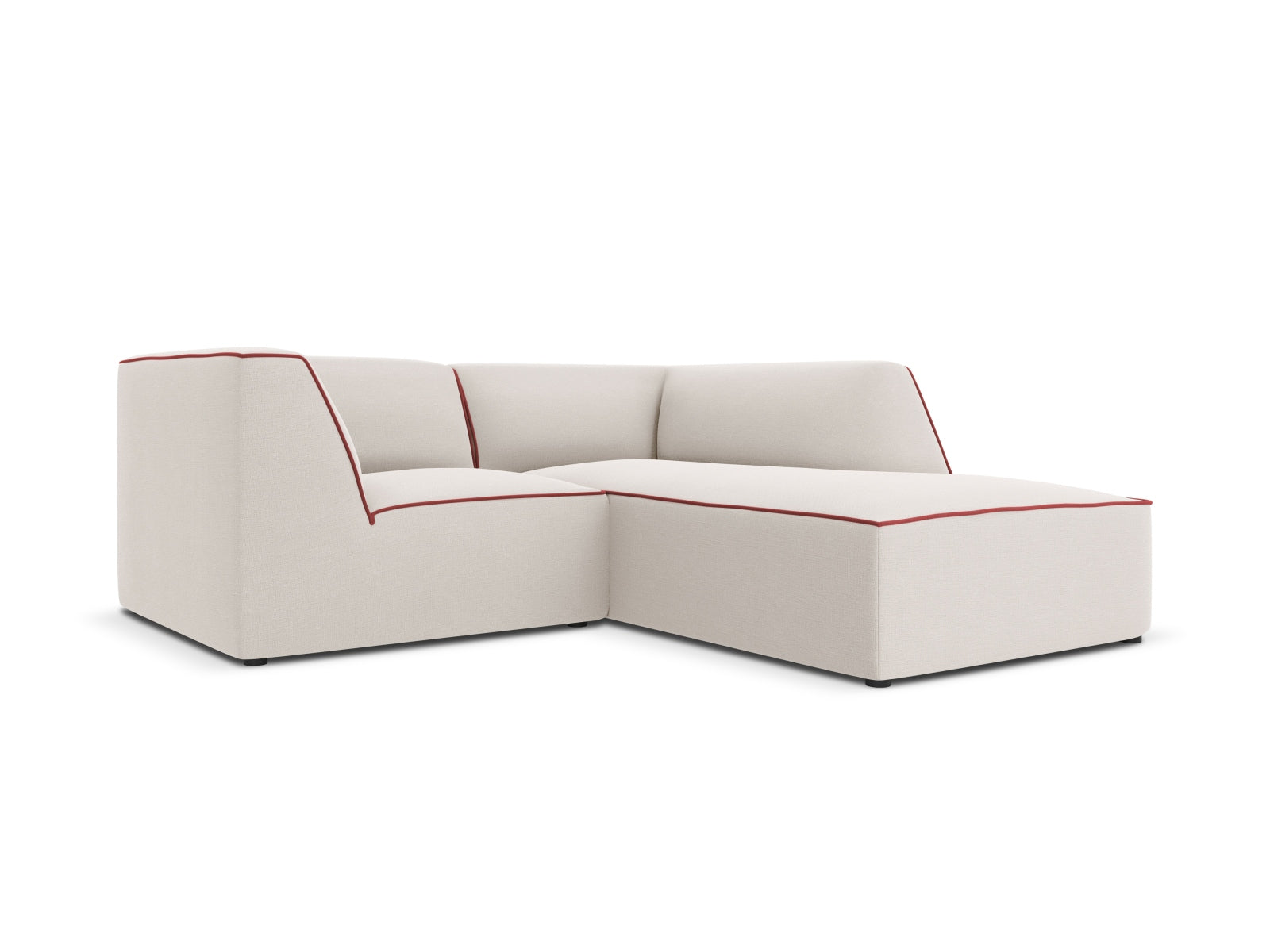 Oslo Modular Ecksofa rechts 3 Sitzer in Grey Beige Melange, Terracotta präsentiert im Onlineshop von KAQTU Design AG. Ecksofa rechts ist von Cosmopolitan Design