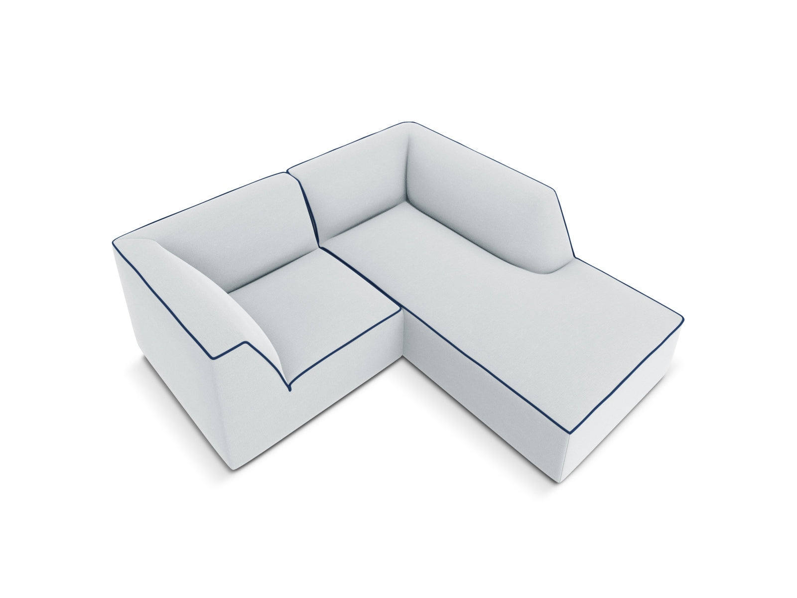 Oslo Modular Ecksofa rechts 3 Sitzer in Light Grey, Royal Blue präsentiert im Onlineshop von KAQTU Design AG. Ecksofa rechts ist von Cosmopolitan Design