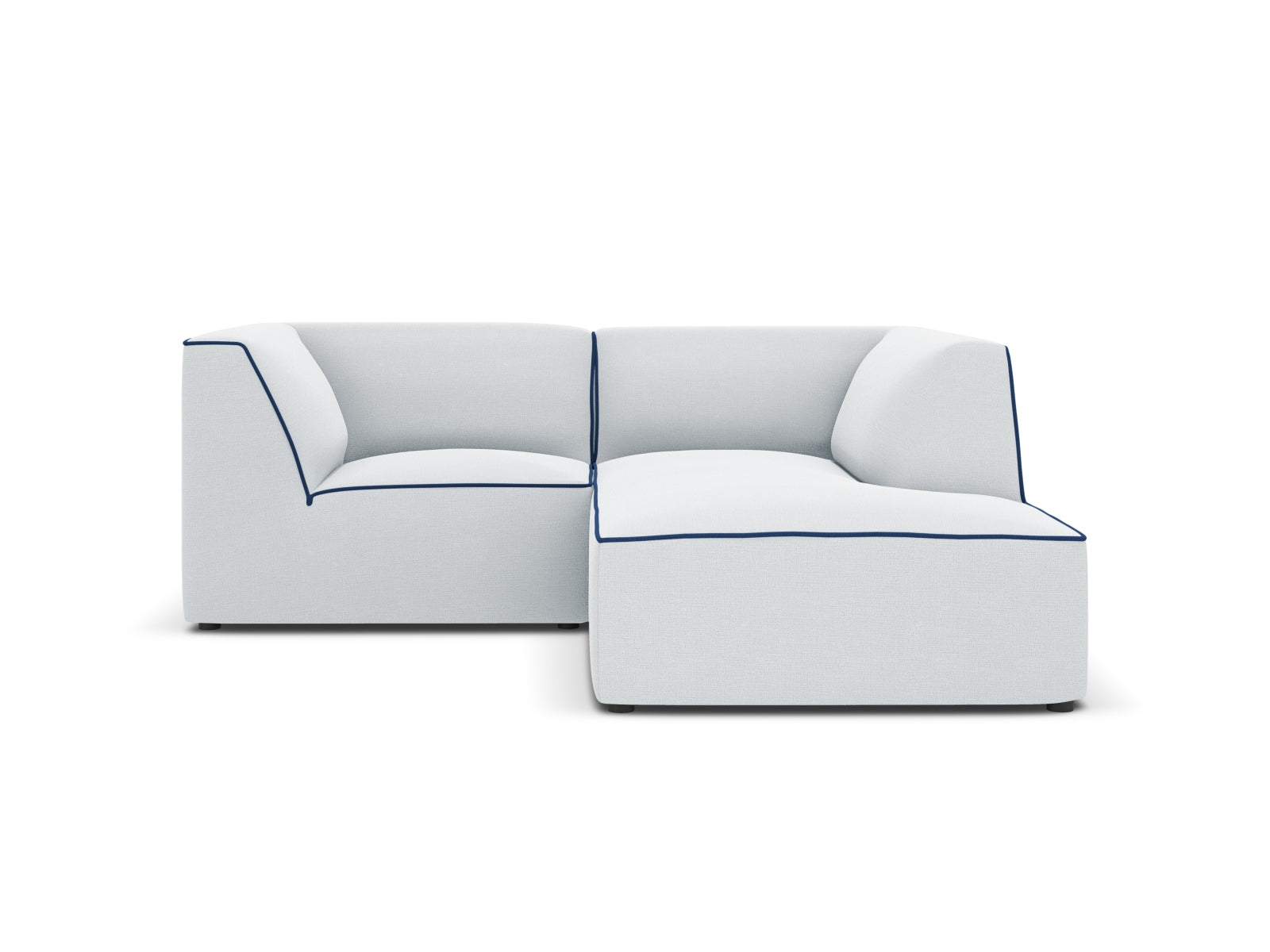 Oslo Modular Ecksofa rechts 3 Sitzer in Light Grey, Royal Blue präsentiert im Onlineshop von KAQTU Design AG. Ecksofa rechts ist von Cosmopolitan Design