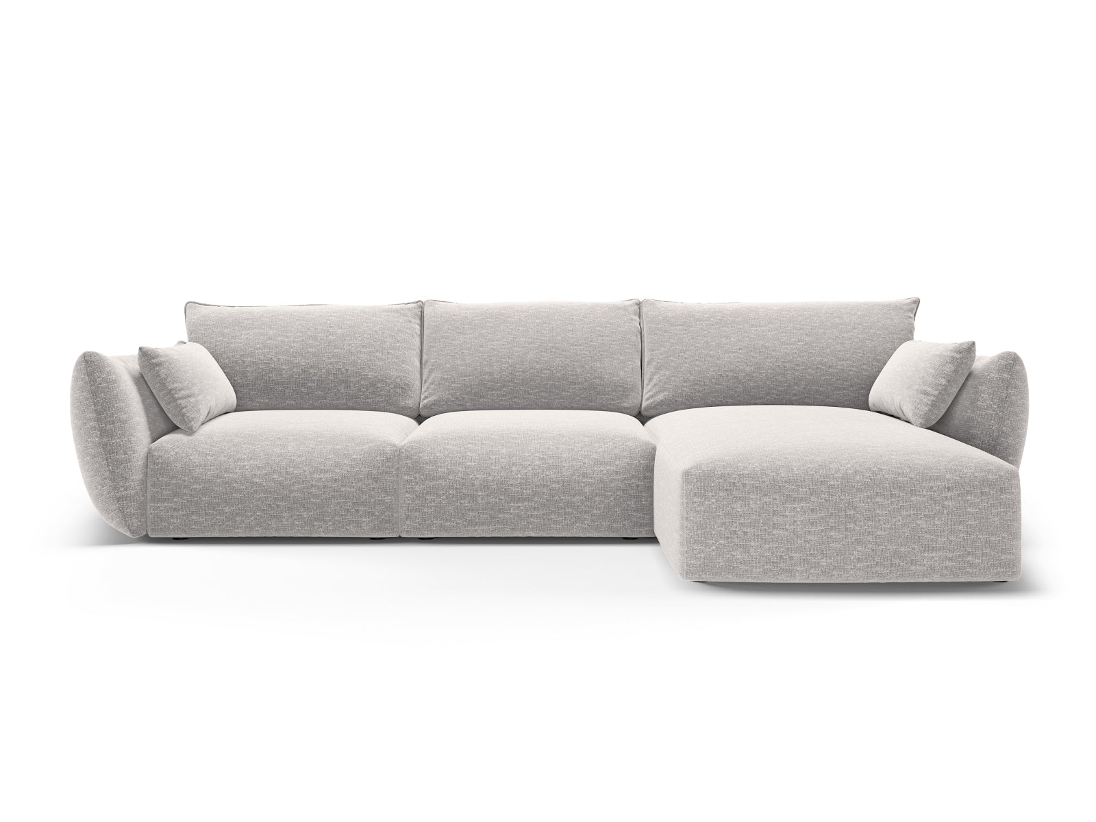 Modernes 5-Sitzer Ecksofa rechts Matera in ansprechendem Grauton, ideal für gemütliche Stunden und stilvolle Wohnräume von Cosmopolitan Design.
