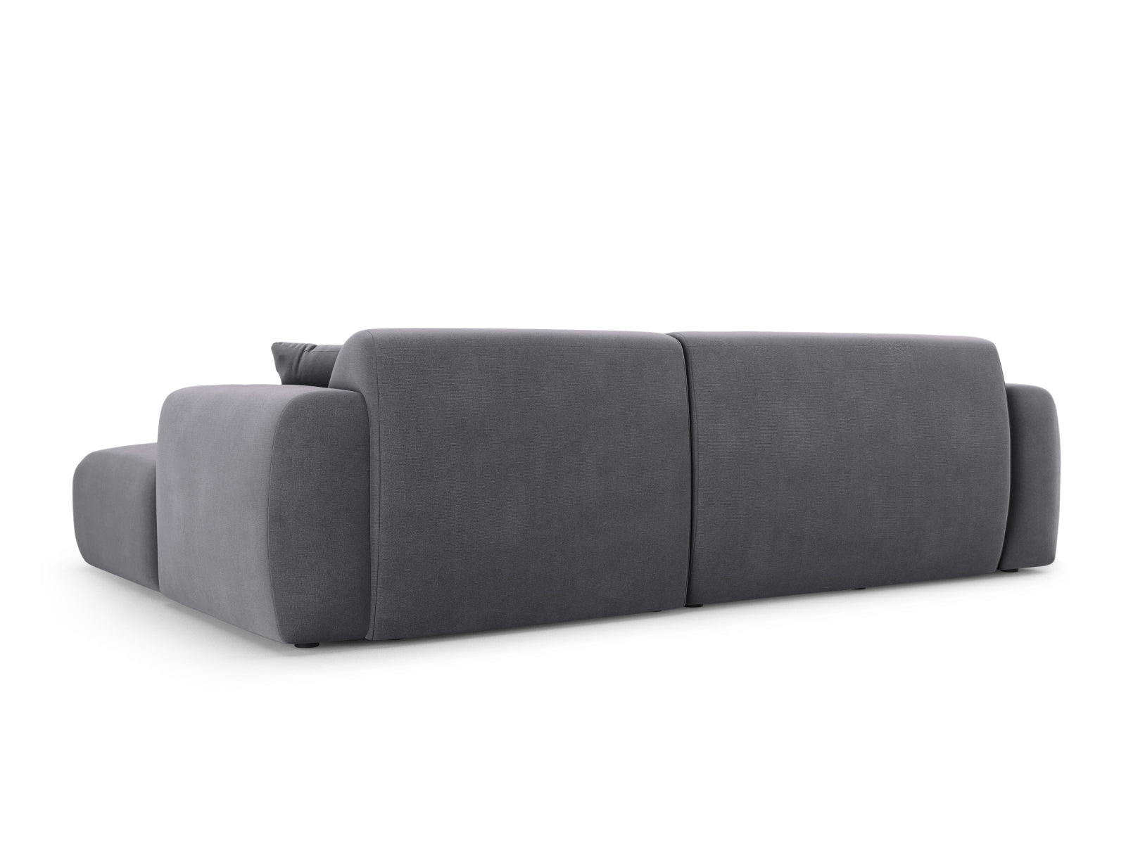 Nolio Velour Ecksofa rechts 4 Sitzer 170cm in Dark Grey präsentiert im Onlineshop von KAQTU Design AG. Ecksofa rechts ist von Cosmopolitan Design