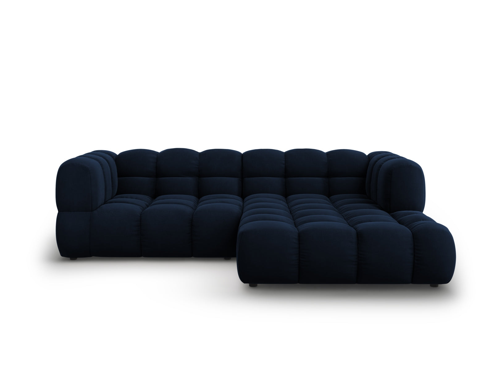 Sky Velour modulares Ecksofa rechts 3 Sitzer 162cm in Royal Blue-Casino präsentiert im Onlineshop von KAQTU Design AG. L-Sofa rechts ist von Cosmopolitan Design