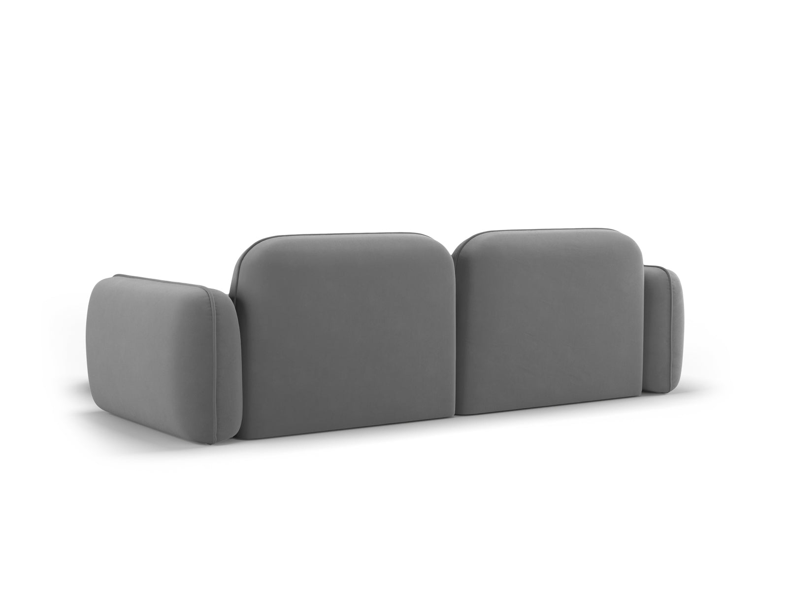Sydney Velour Modular Ecksofa rechts 3 Sitzer in Light Grey präsentiert im Onlineshop von KAQTU Design AG. Ecksofa rechts ist von Cosmopolitan Design