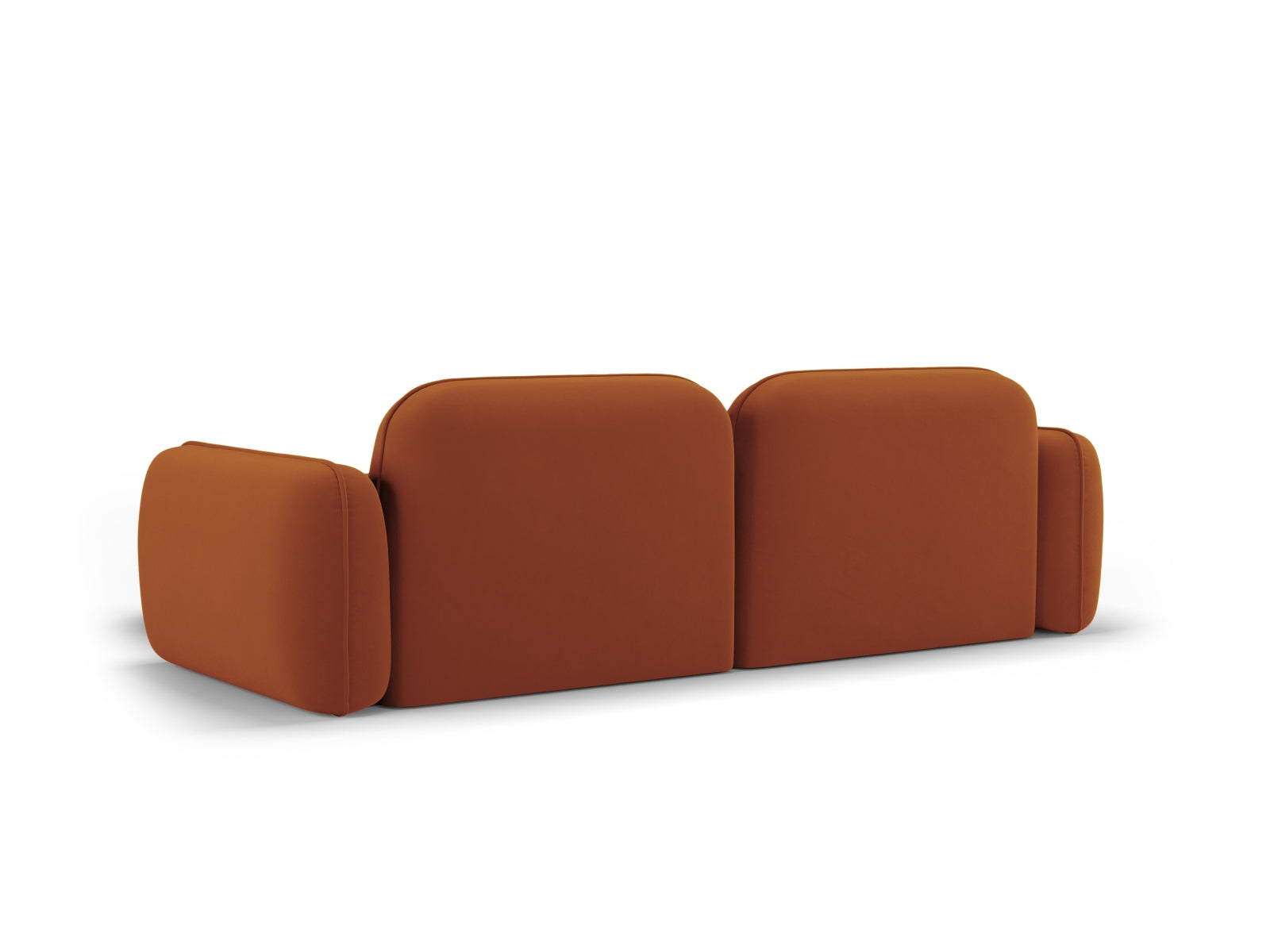 Sydney Velour Modular Ecksofa rechts 3 Sitzer in Terracotta präsentiert im Onlineshop von KAQTU Design AG. Ecksofa rechts ist von Cosmopolitan Design
