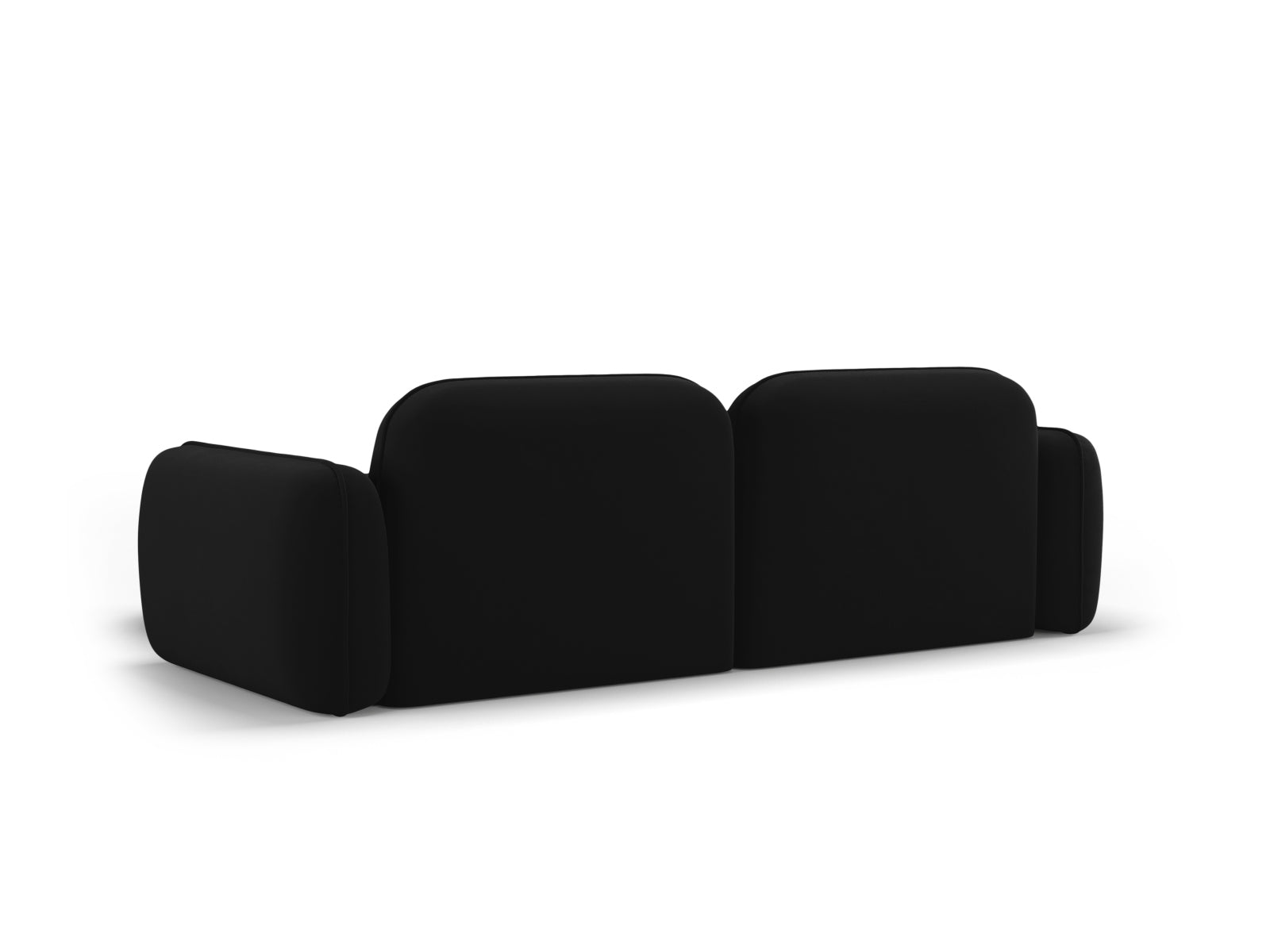 Sydney Velour Modular Ecksofa rechts 3 Sitzer in Black präsentiert im Onlineshop von KAQTU Design AG. Ecksofa rechts ist von Cosmopolitan Design