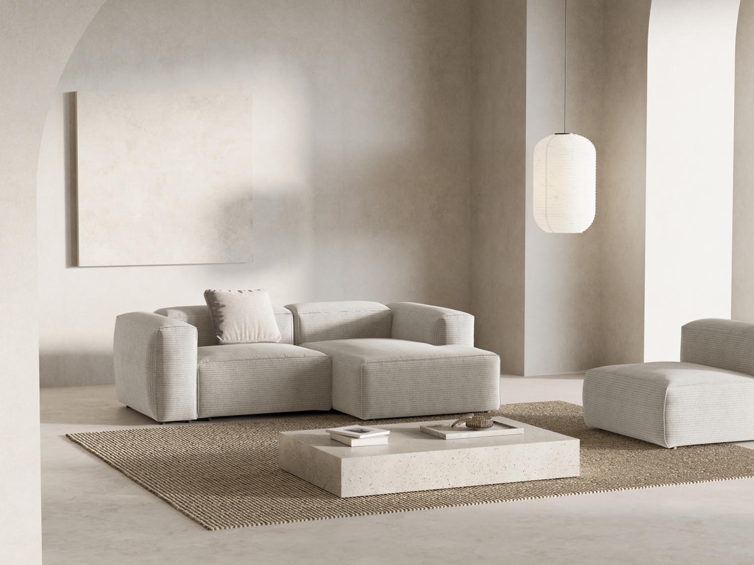 Entdecken Sie das Bergamo Modular Ecksofa rechts von Cosmopolitan Design – ein elegantes 2-Sitzer Sofa, das modernen Stil und höchsten Komfort bietet.