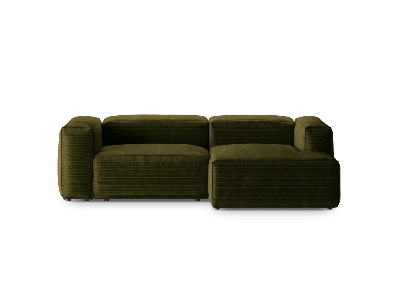 Bergamo Modular Ecksofa rechts 2 Sitzer in Green präsentiert im Onlineshop von KAQTU Design AG. Ecksofa rechts ist von Cosmopolitan Design