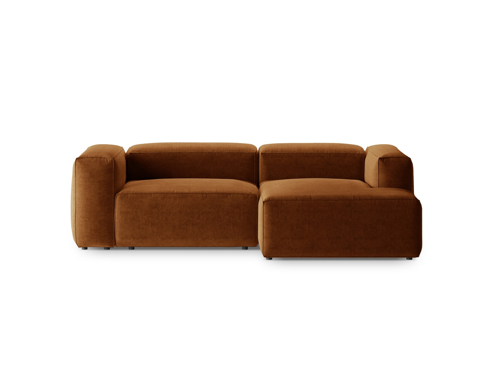 Bergamo Modular Ecksofa rechts 2 Sitzer in Brick präsentiert im Onlineshop von KAQTU Design AG. Ecksofa rechts ist von Cosmopolitan Design